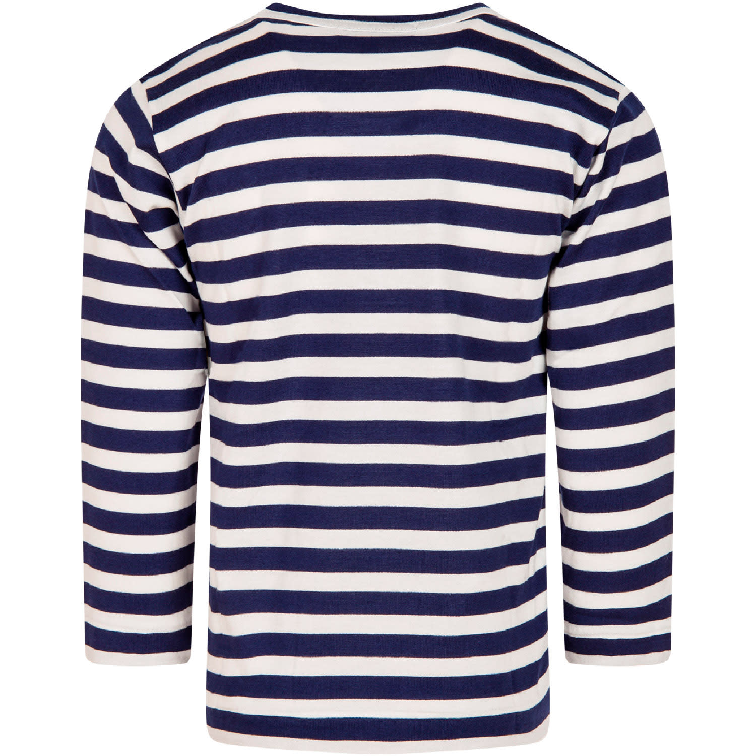 Shop Comme Des Garçons Play White And Blue Striped T-shirt With Heart For Kids