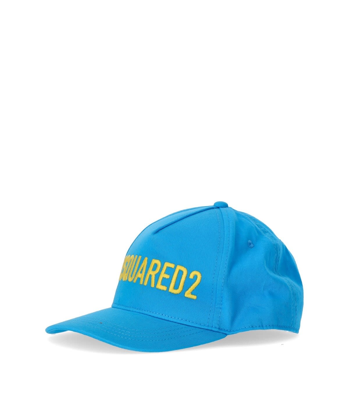 Shop Dsquared2 Blue Baseball Cap With Embroidered Logo In Cotton Man In Azzurro