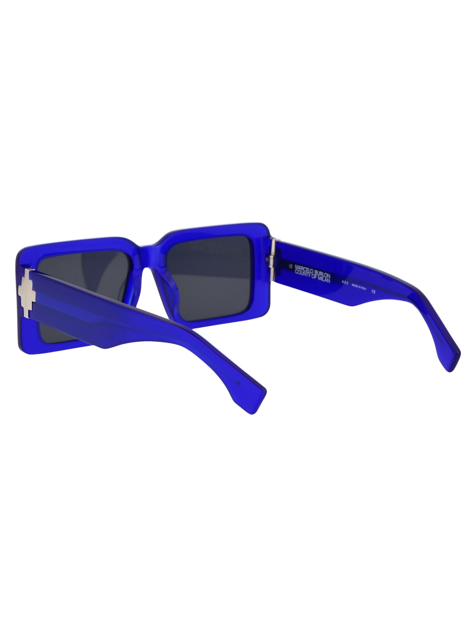 Shop Marcelo Burlon County Of Milan Sicomoro Sunglasses In 4507 Blue