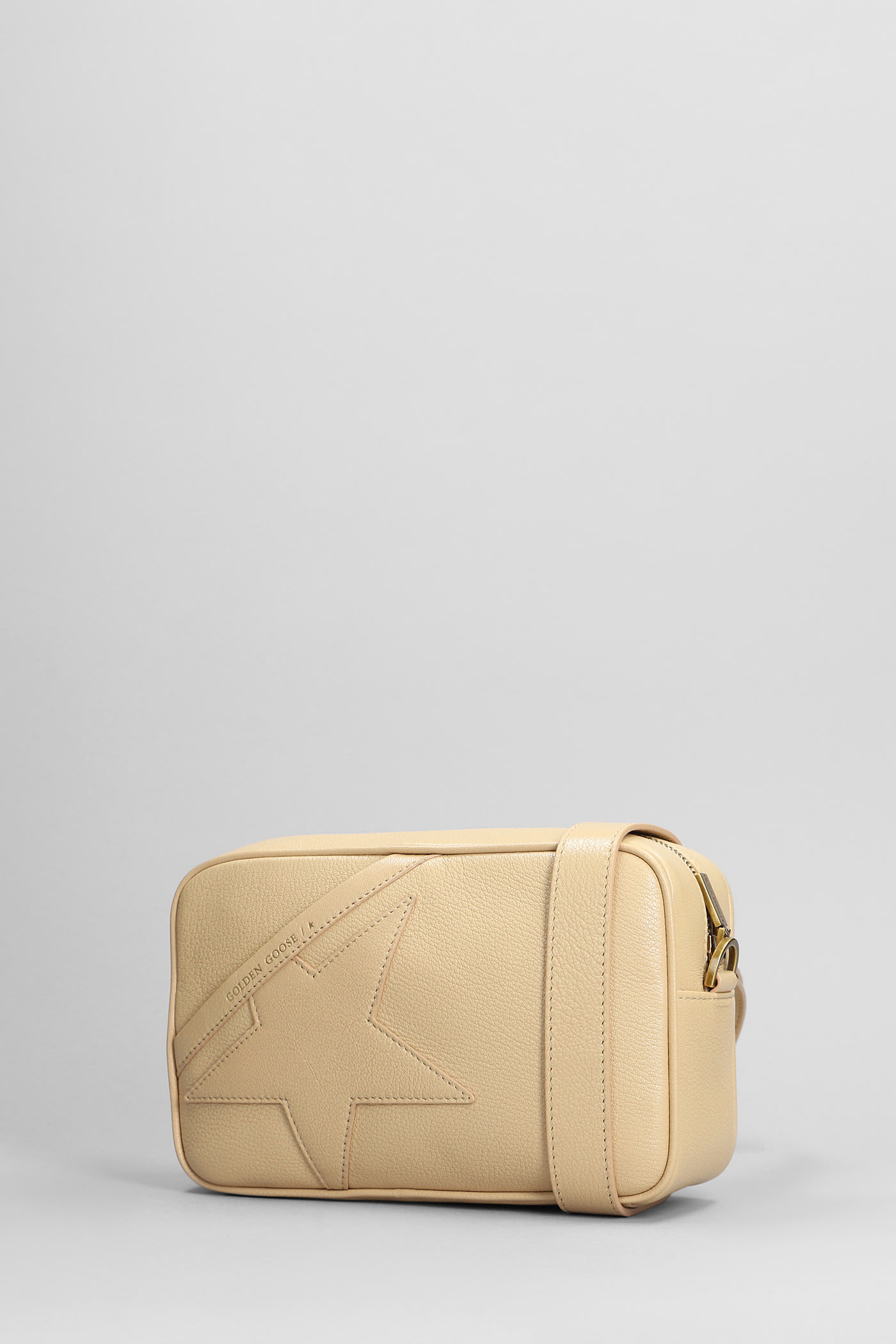 Shop Golden Goose Shoulder Bag In Camel Leather
