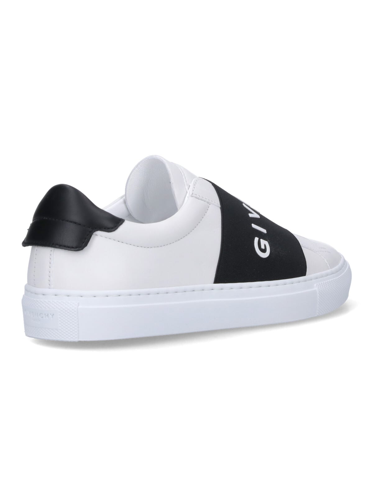 Givenchy Slip-on Sneakers With Black Band Logo Detail In White