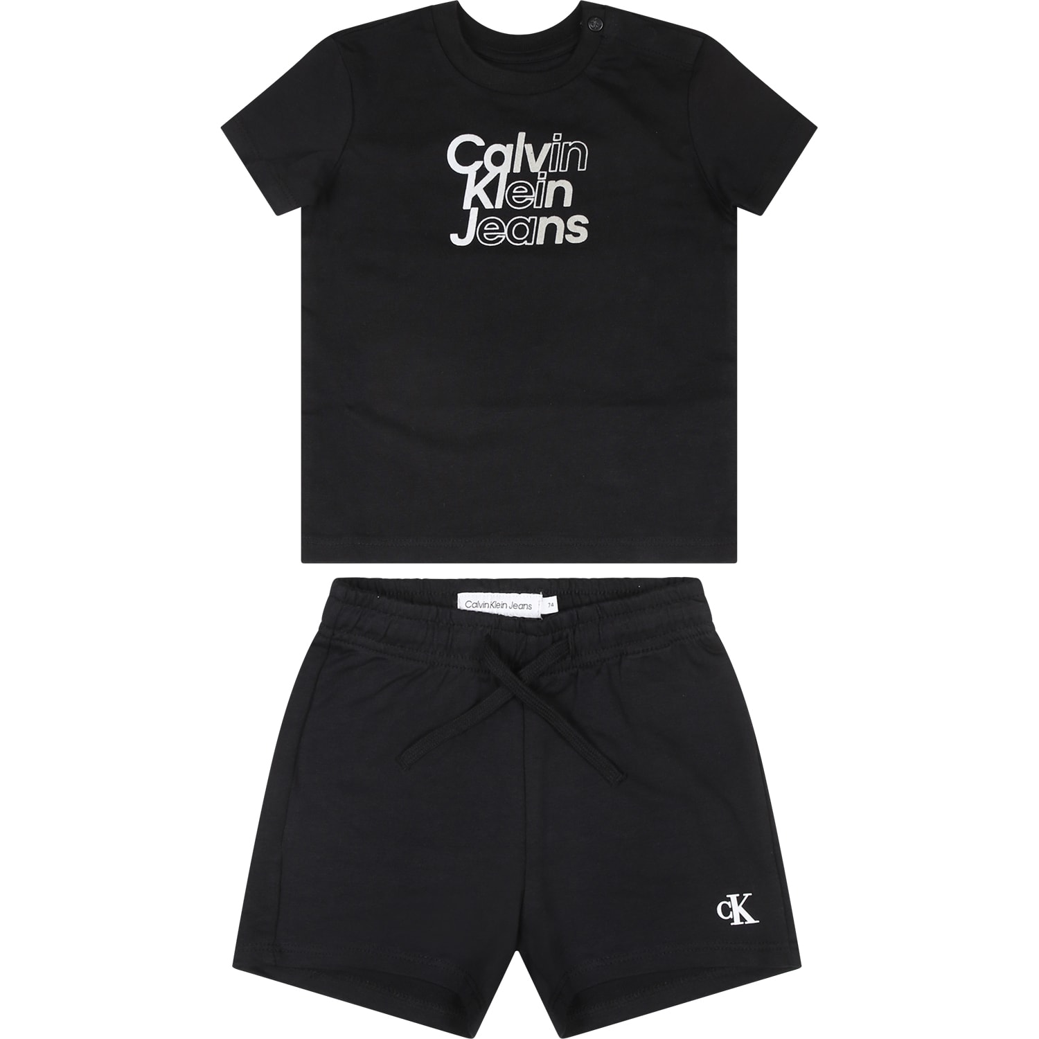 Calvin Klein Black Suit For Baby Boy With Logo