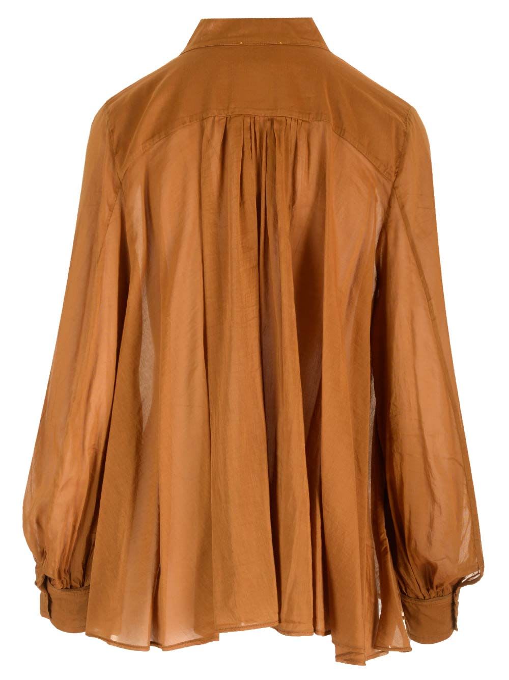 Shop Forte Forte Voile Bohemian-style Shirt In Brown