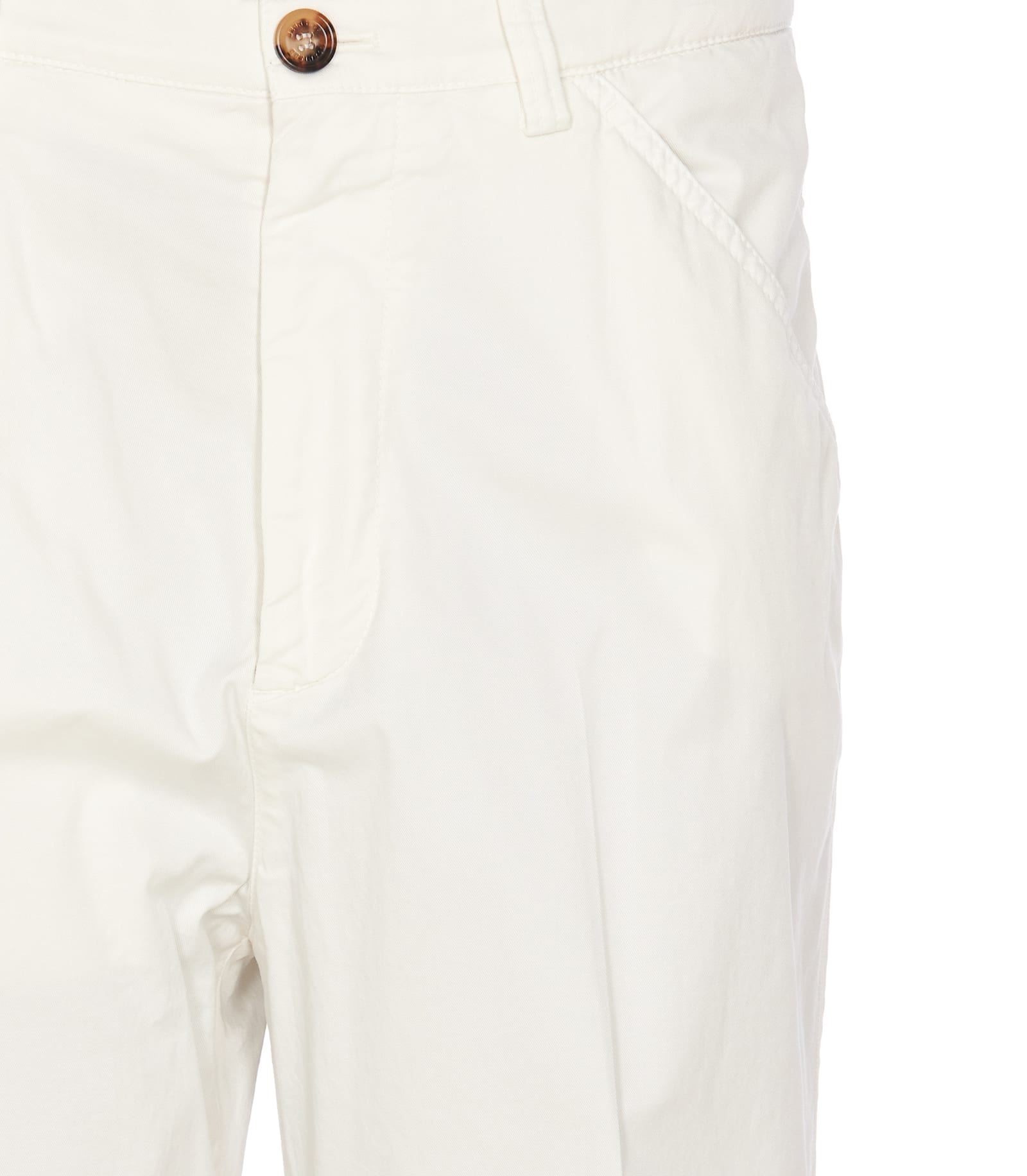 Brunello Cucinelli Trousers With Pockets And Belt Loops In White
