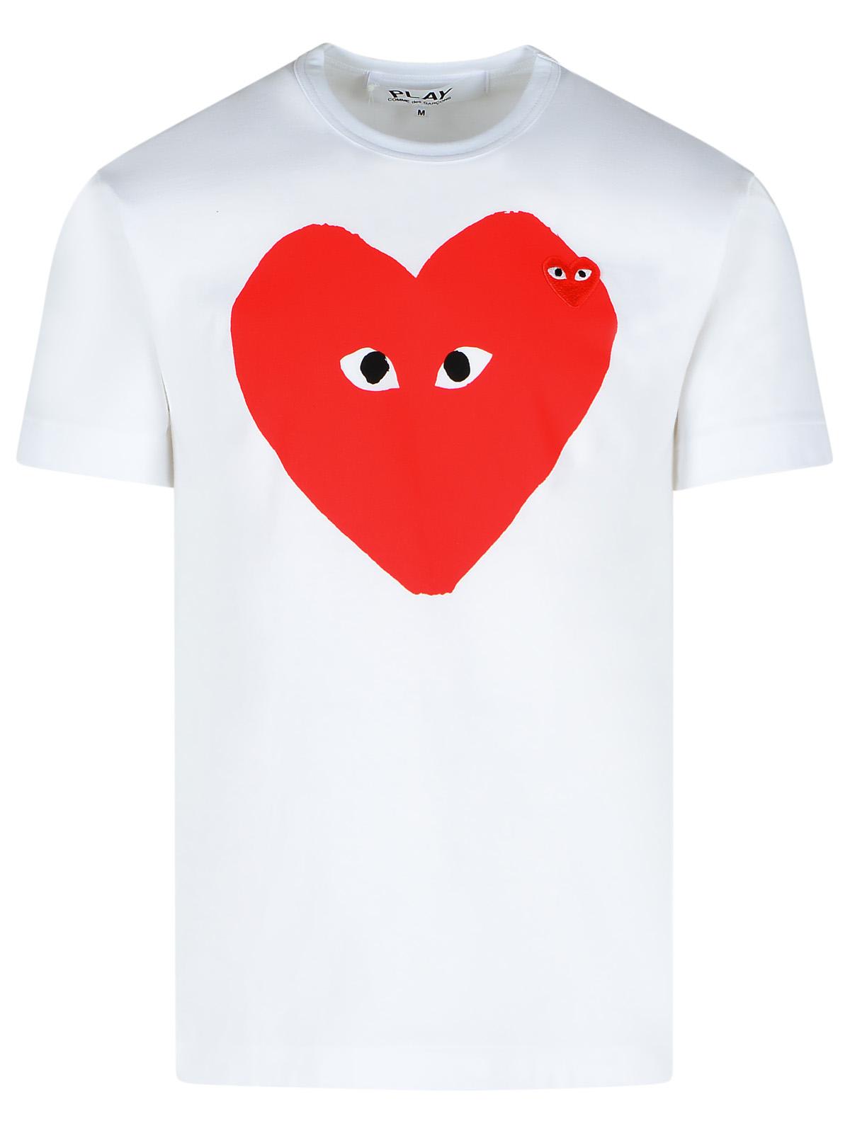 Comme des Garçons Play White Cotton T-shirt