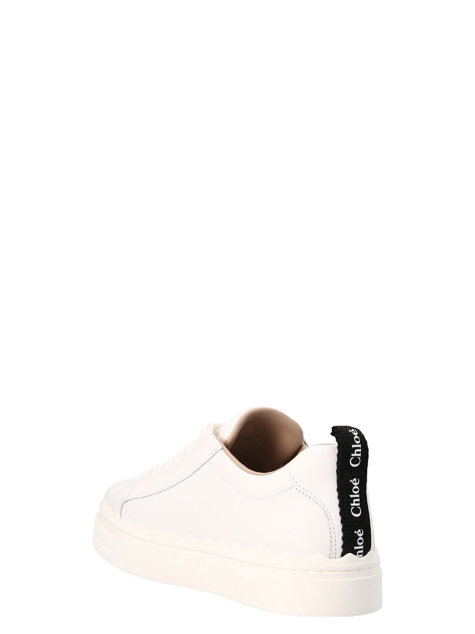 Shop Chloé Lauren Sneakers In White