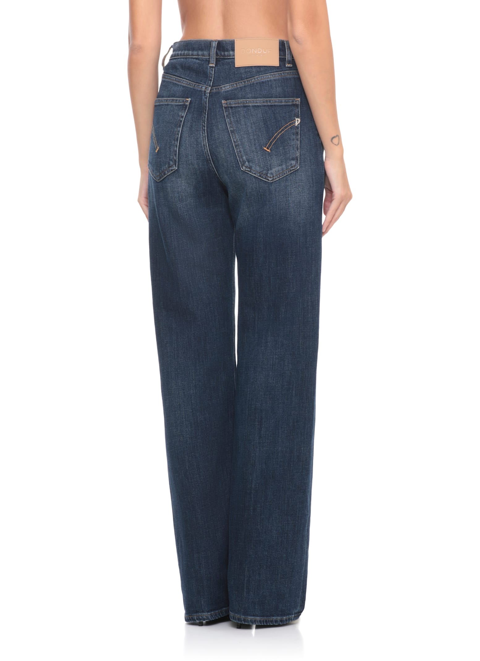 Dondup Logo-patch Jeans In Blue