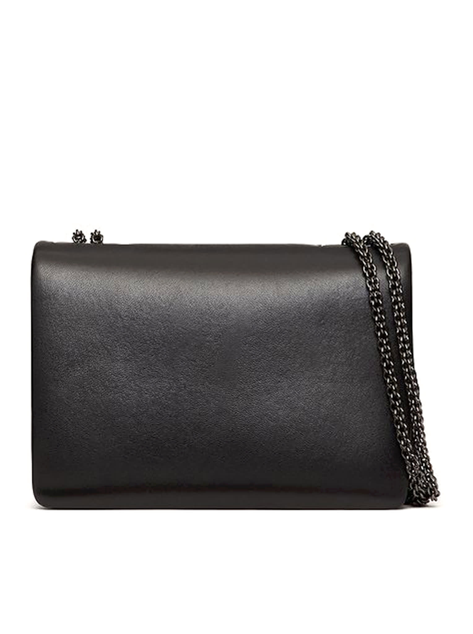 SMALL ONE STUD BAG IN NAPPA LEATHER WITH CHAIN