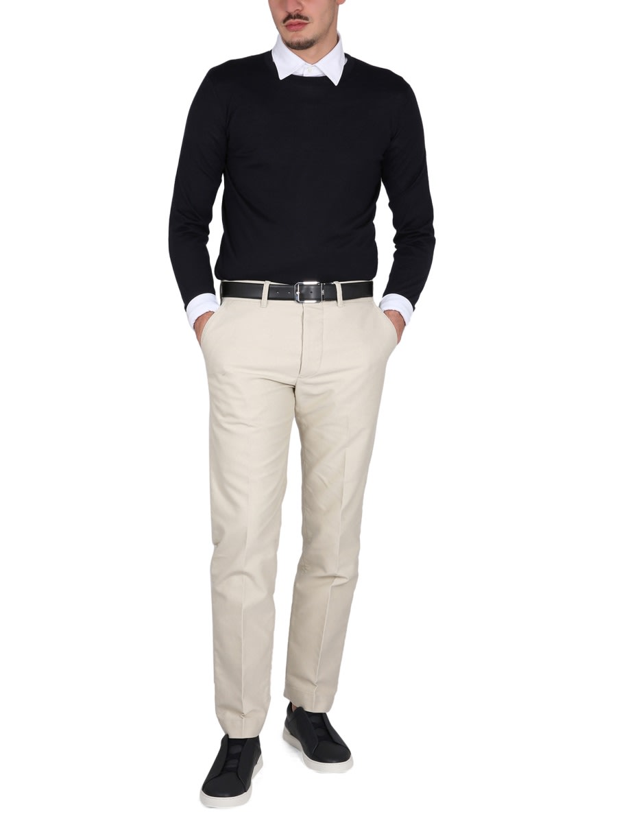 Zegna Men's Cashmere And Silk Sweater In Blue