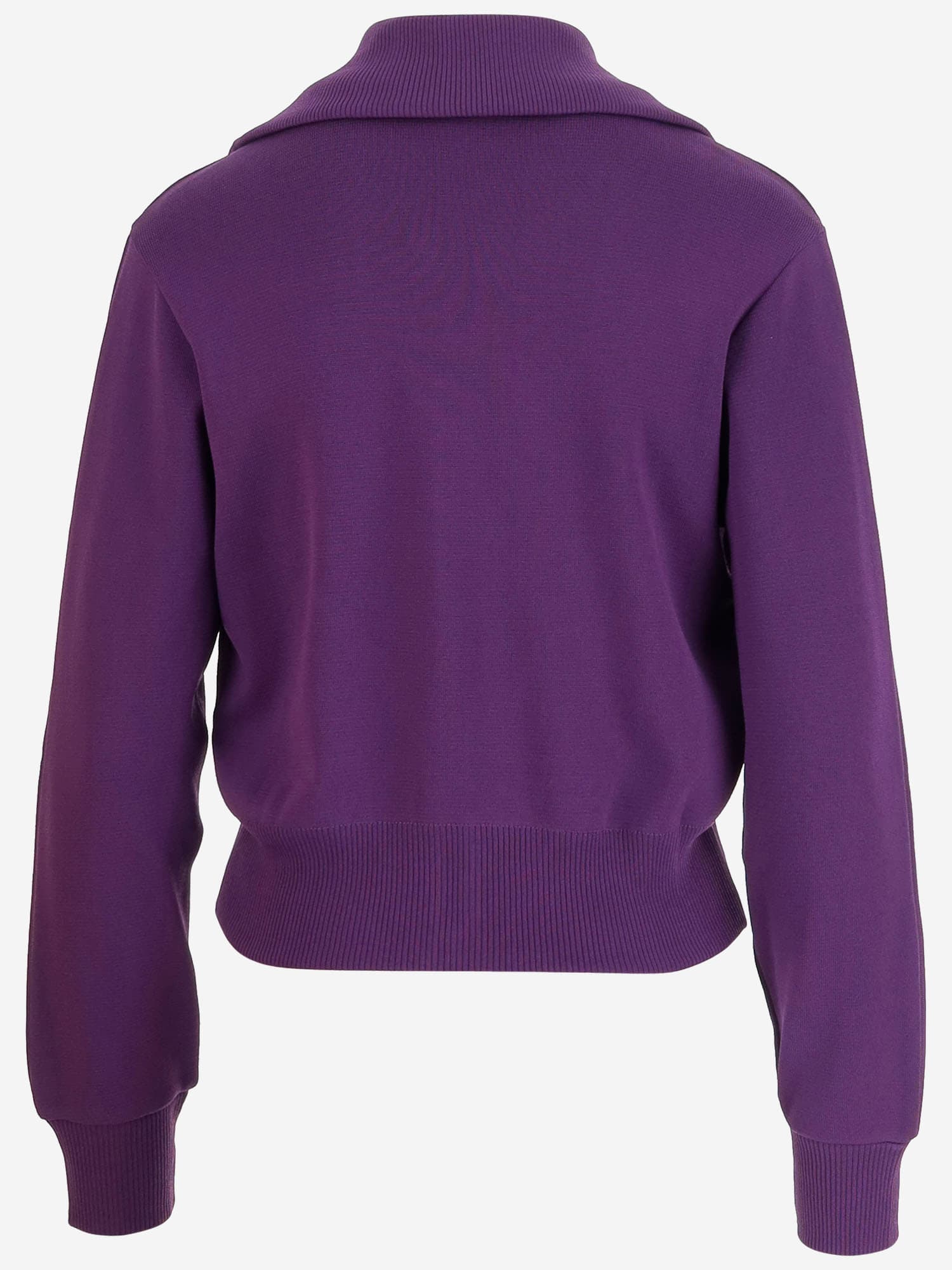Autry Cropped Tennis-style Jacket With Contrasting Stripes And Logo In Purple