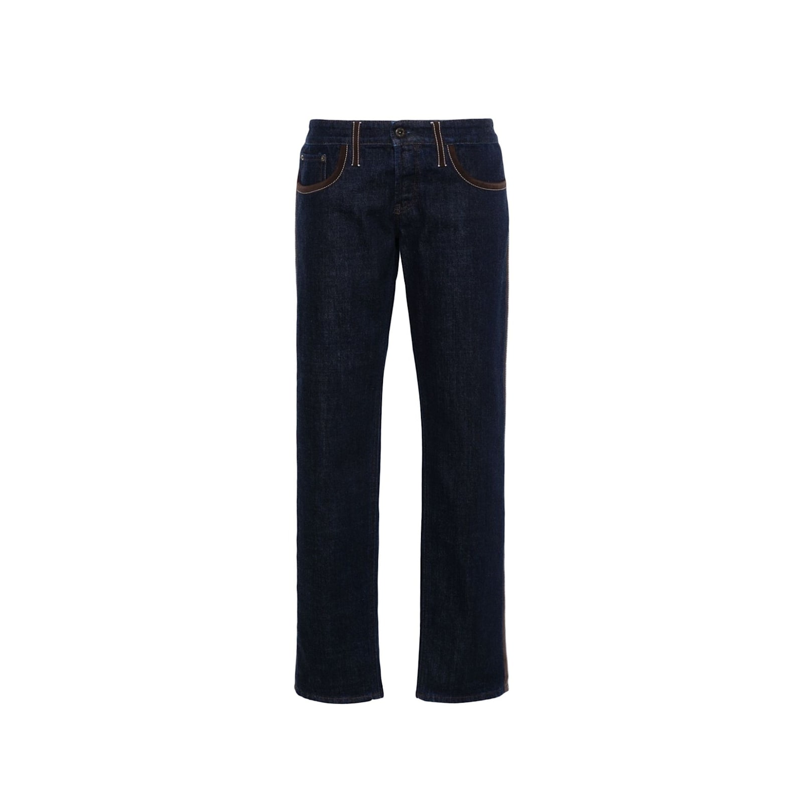 Piped-trim Denim Jeans