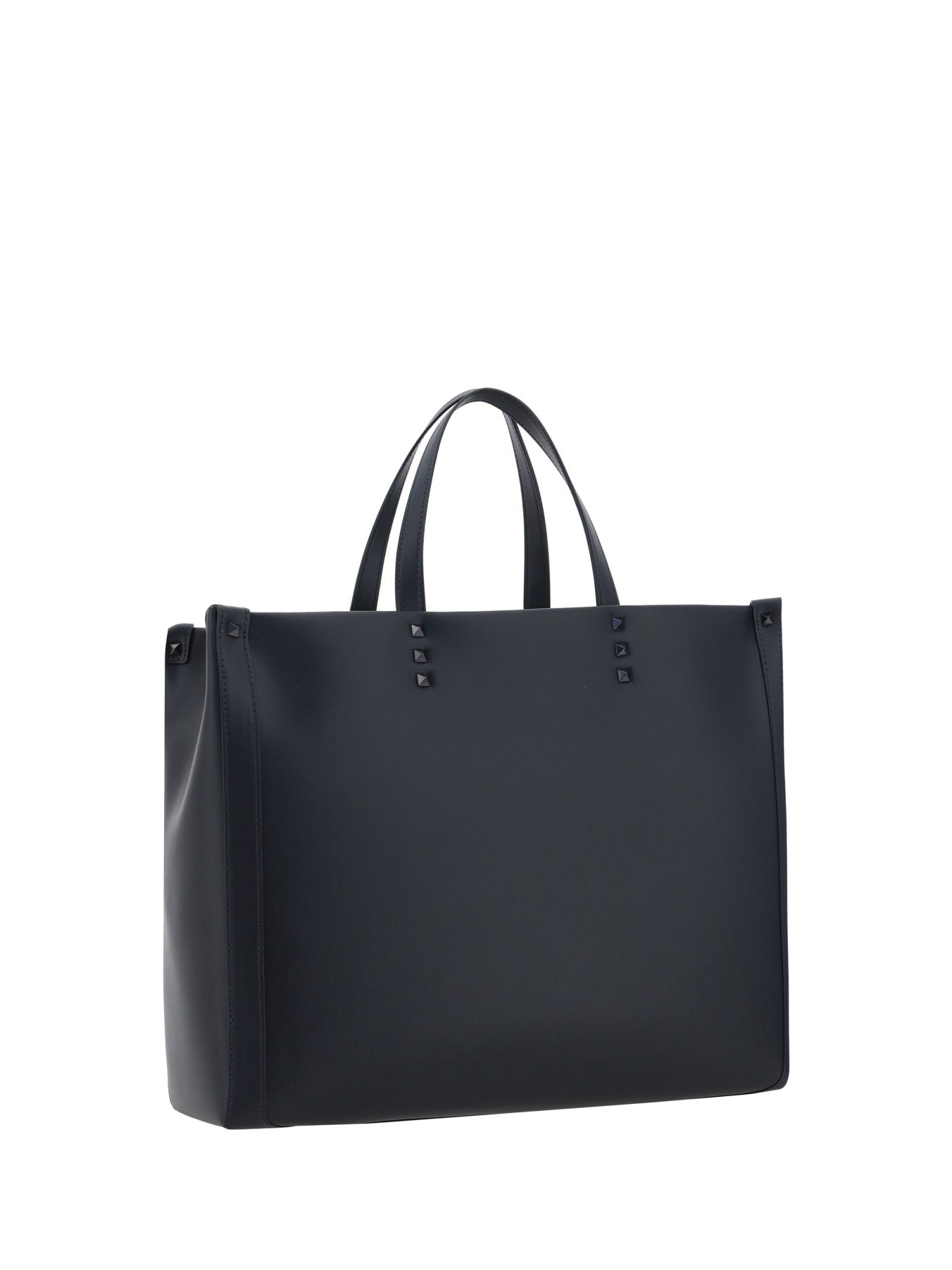 Shop Valentino Medium Tote Handbag In Black