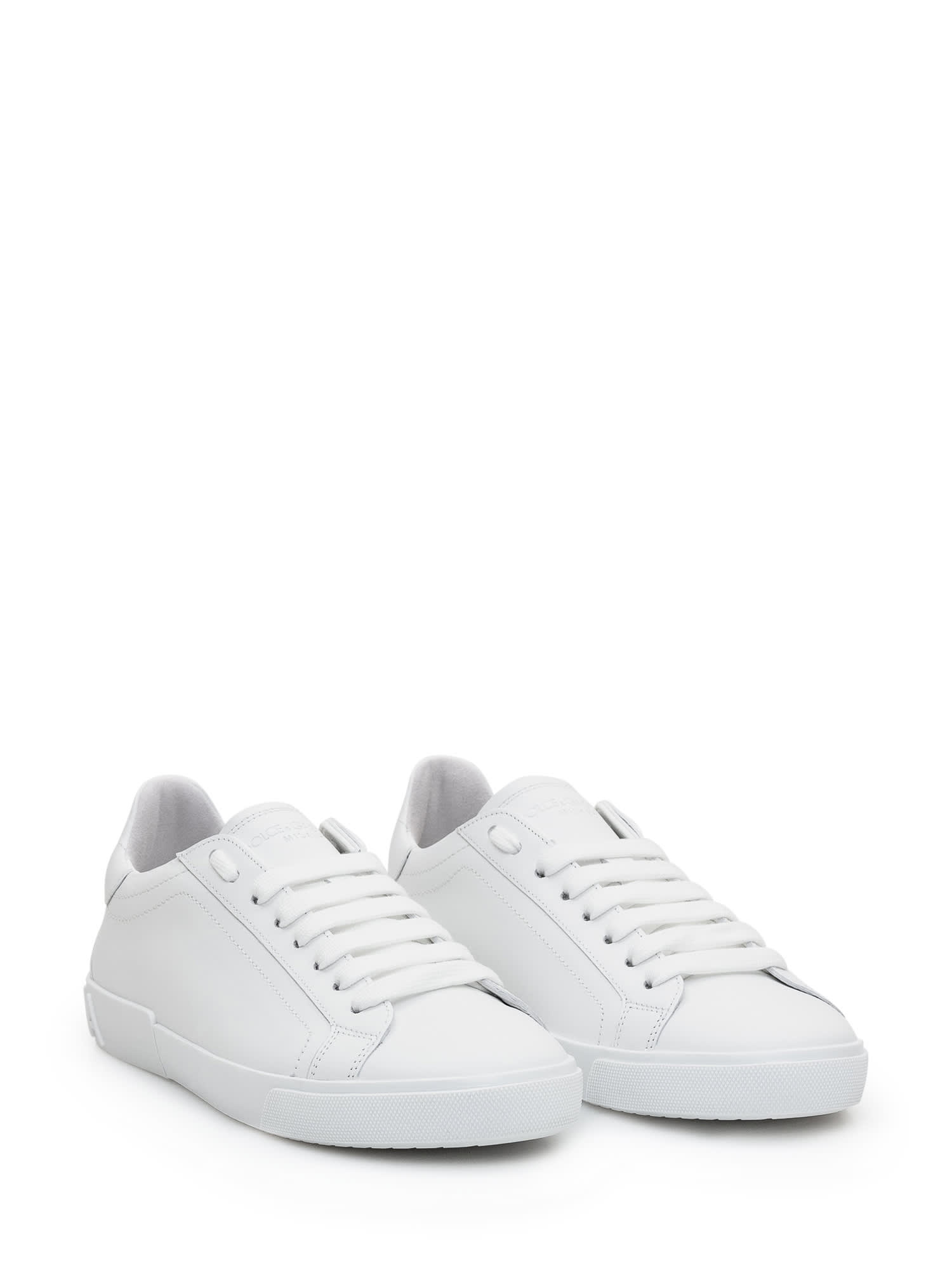 Shop Dolce & Gabbana Low Sneakers In Bianco Ottico