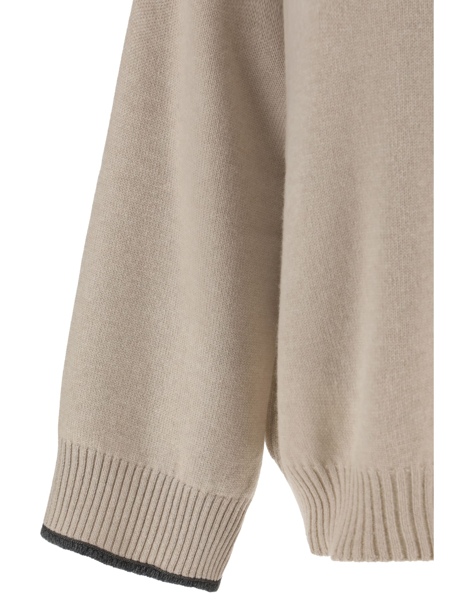 Shop Brunello Cucinelli Cashmere Turtleneck Sweater In Feather