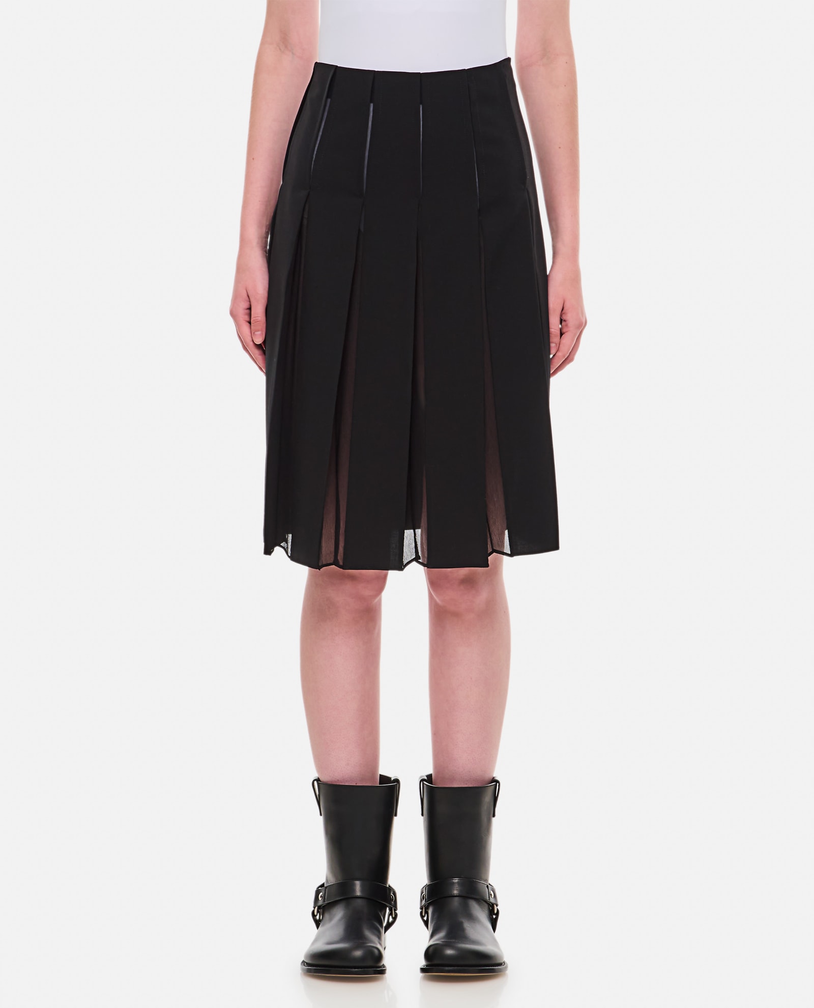 Marni A-Line Midi Pleated Skirt
