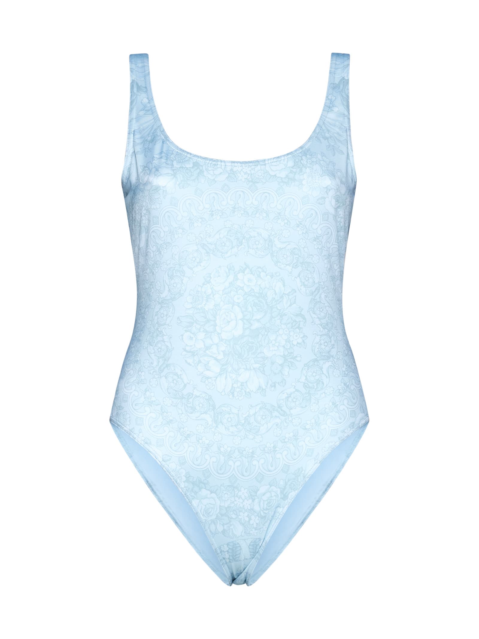 Shop Versace Swimwear In Pale Blue