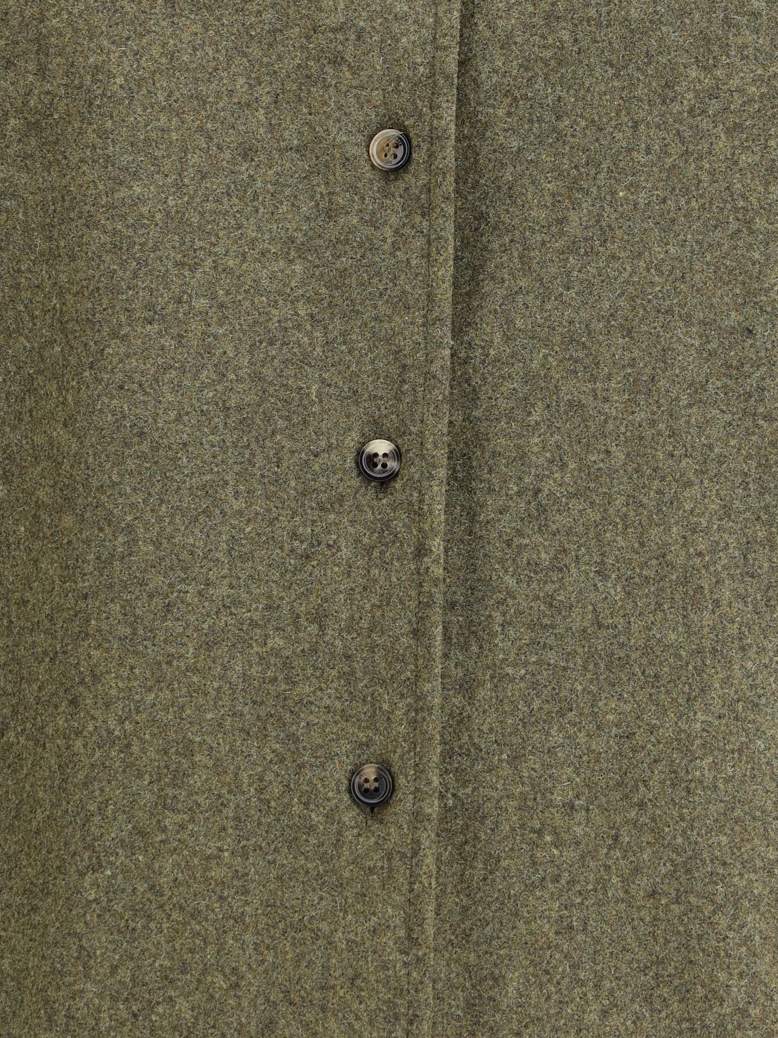 Max Mara Wool Felt Shirt In Green