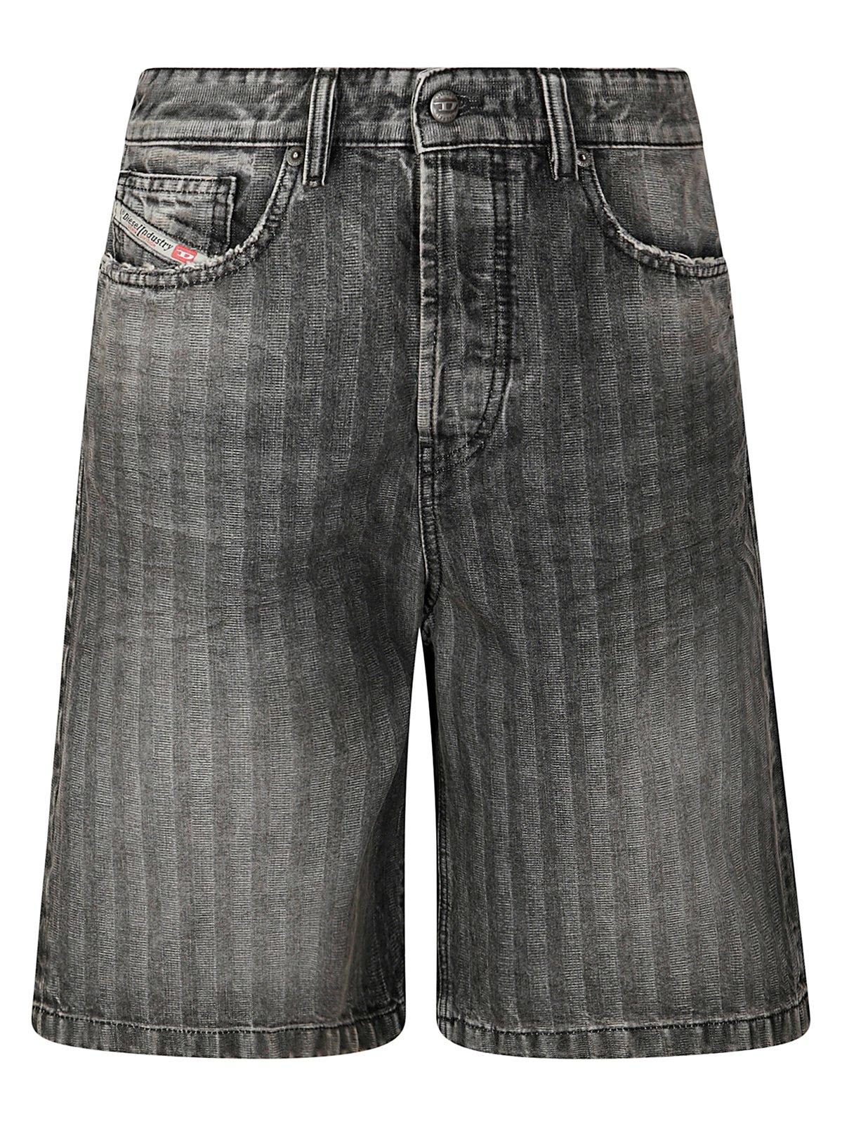 De-sire-short Herringbone Denim Shorts