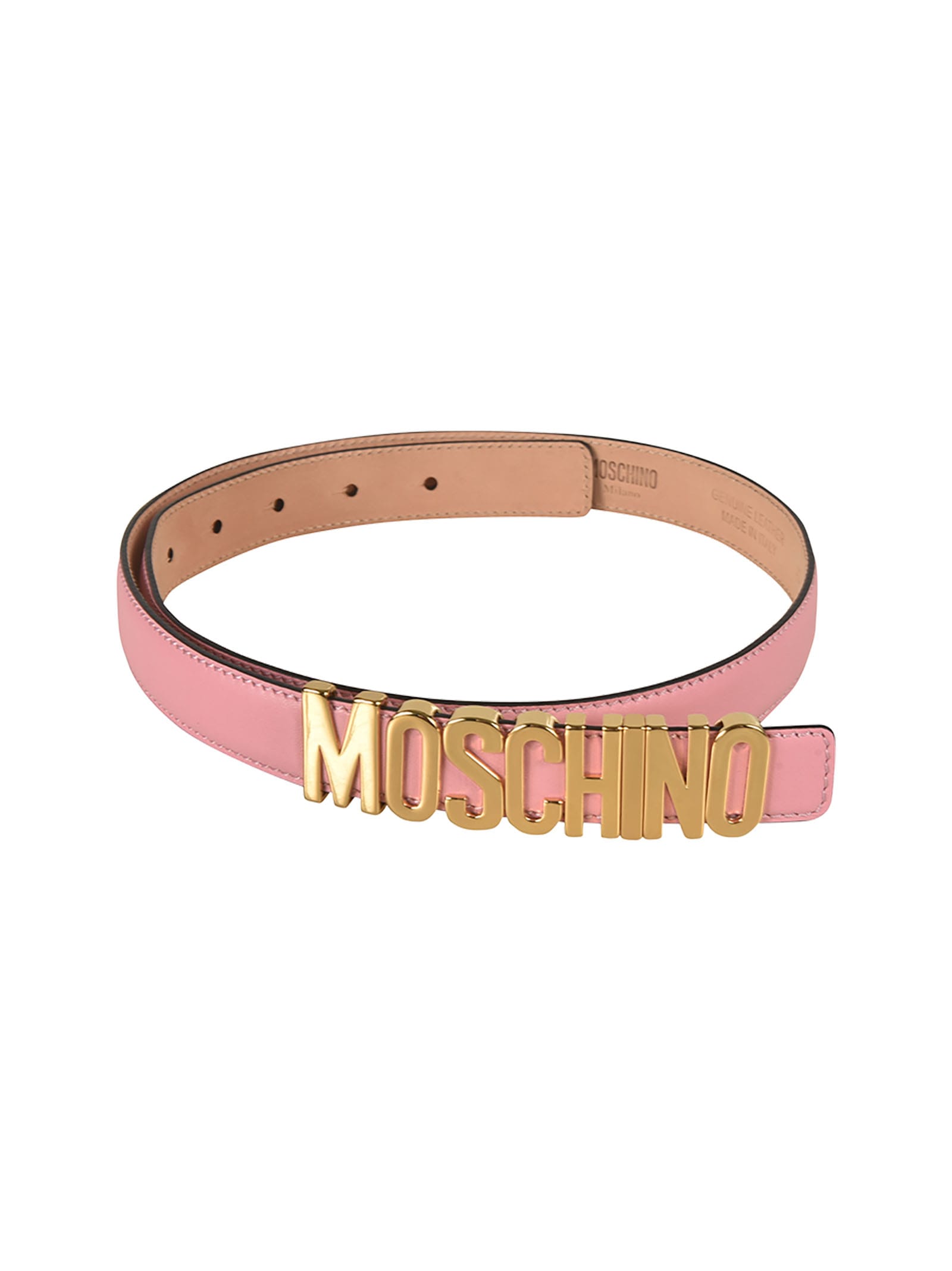 Shop Moschino Lettering Logo Belt In 0181