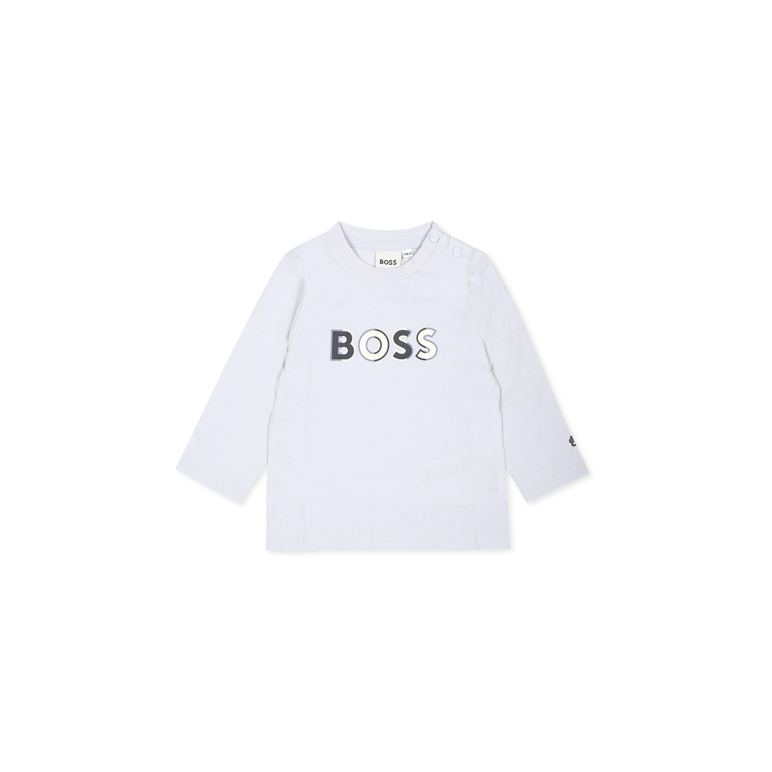 Hugo Boss Light Blue T-shirt For Baby Boy With Logo In Light Blue