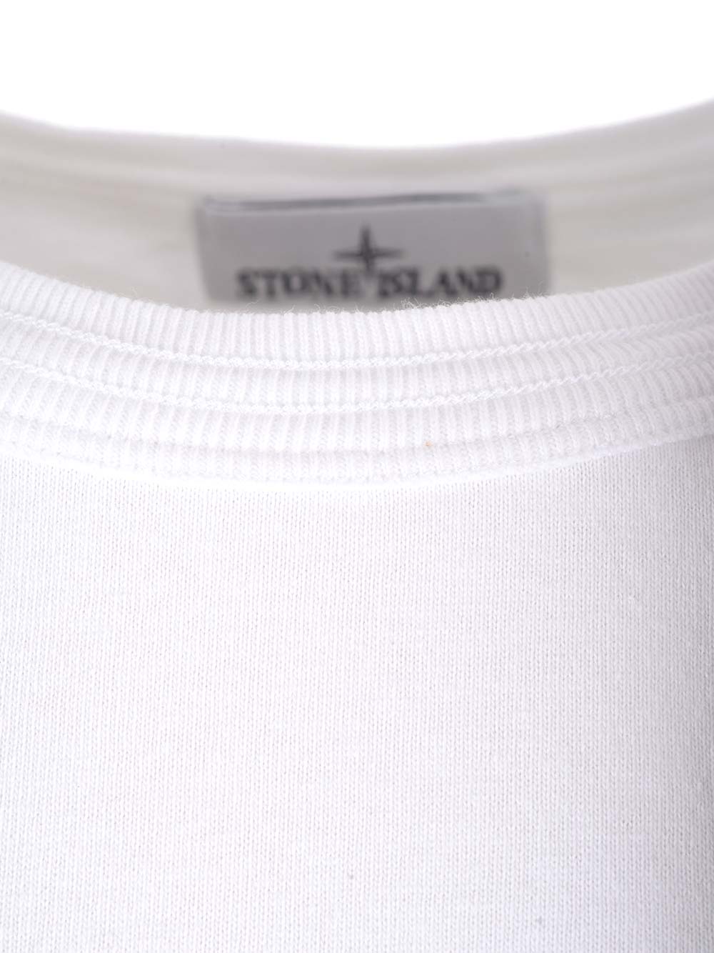 Shop Stone Island Marina Old Treatment T-shirt In White