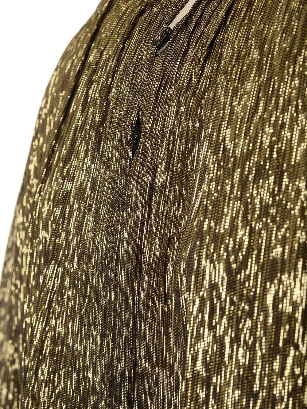 Shop Chloé Silk Crepon Mini Dress In Gold