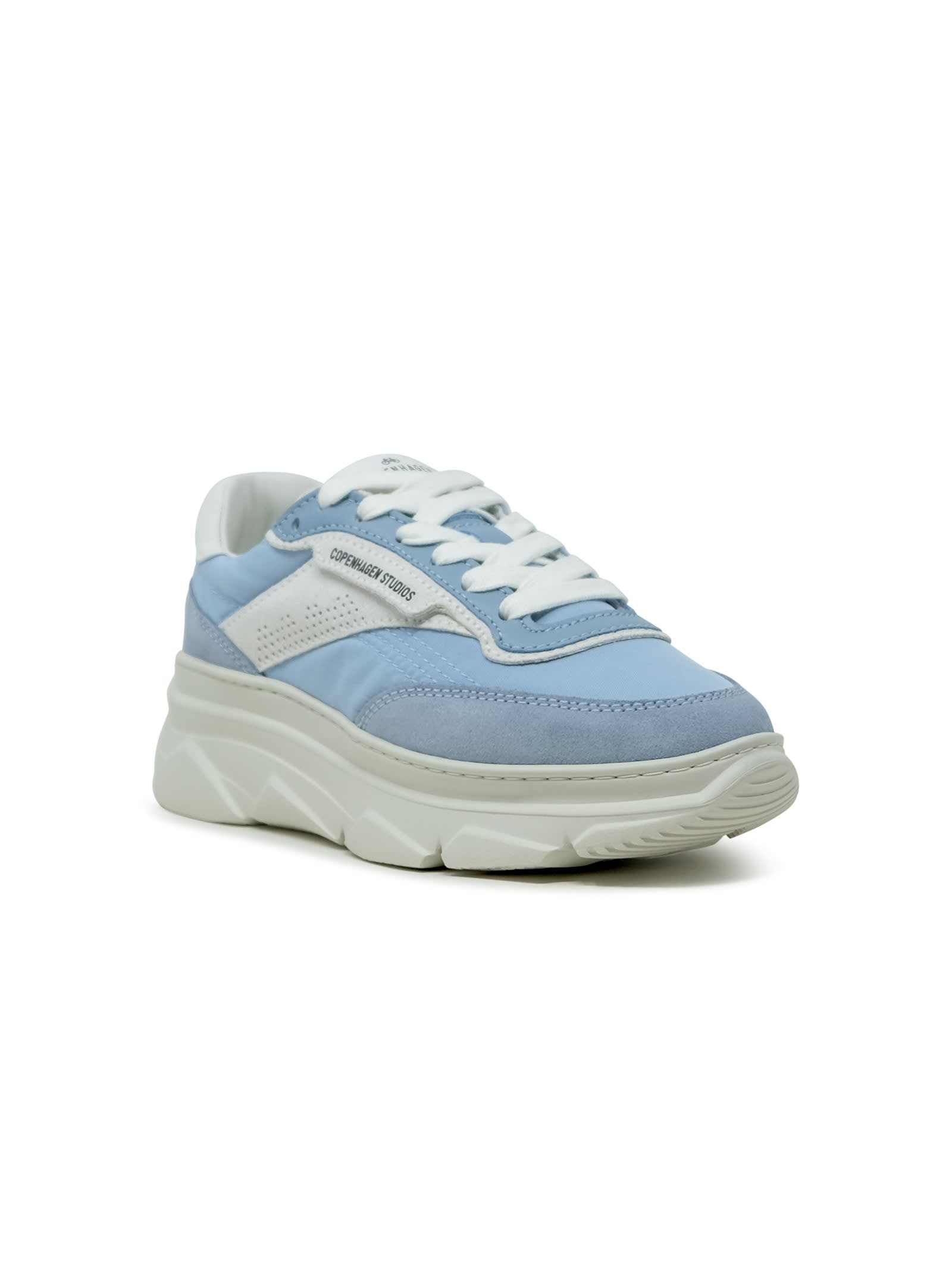 Copenhagen Light Blue Suede/fabric Sneakers In Light Blue