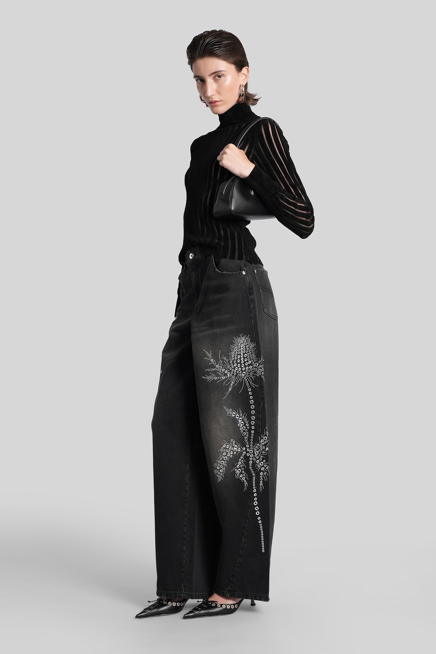 Blumarine Multi-pocket Jeans In Black