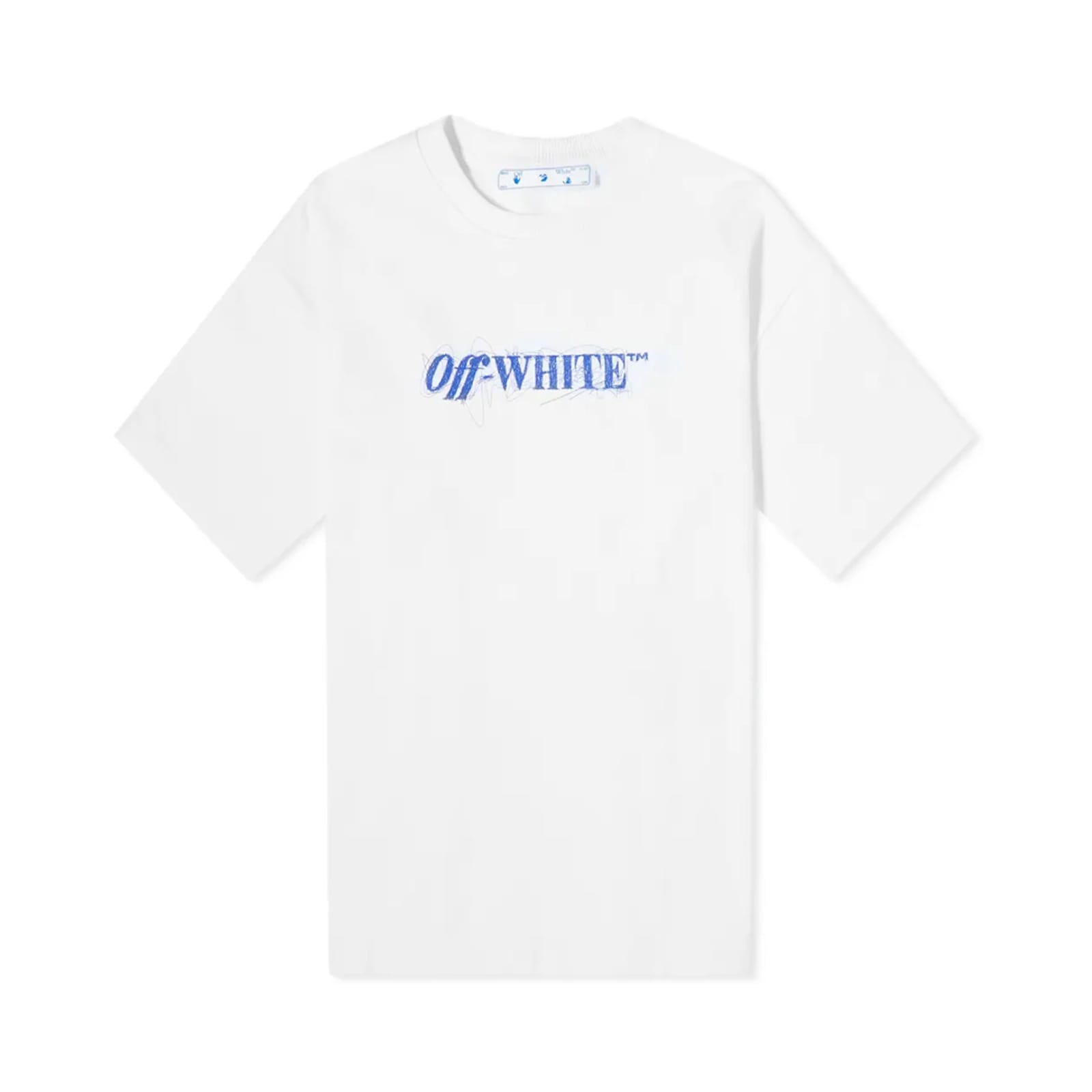 Shop Off-white Cotton Logo T-shirt Dress In White