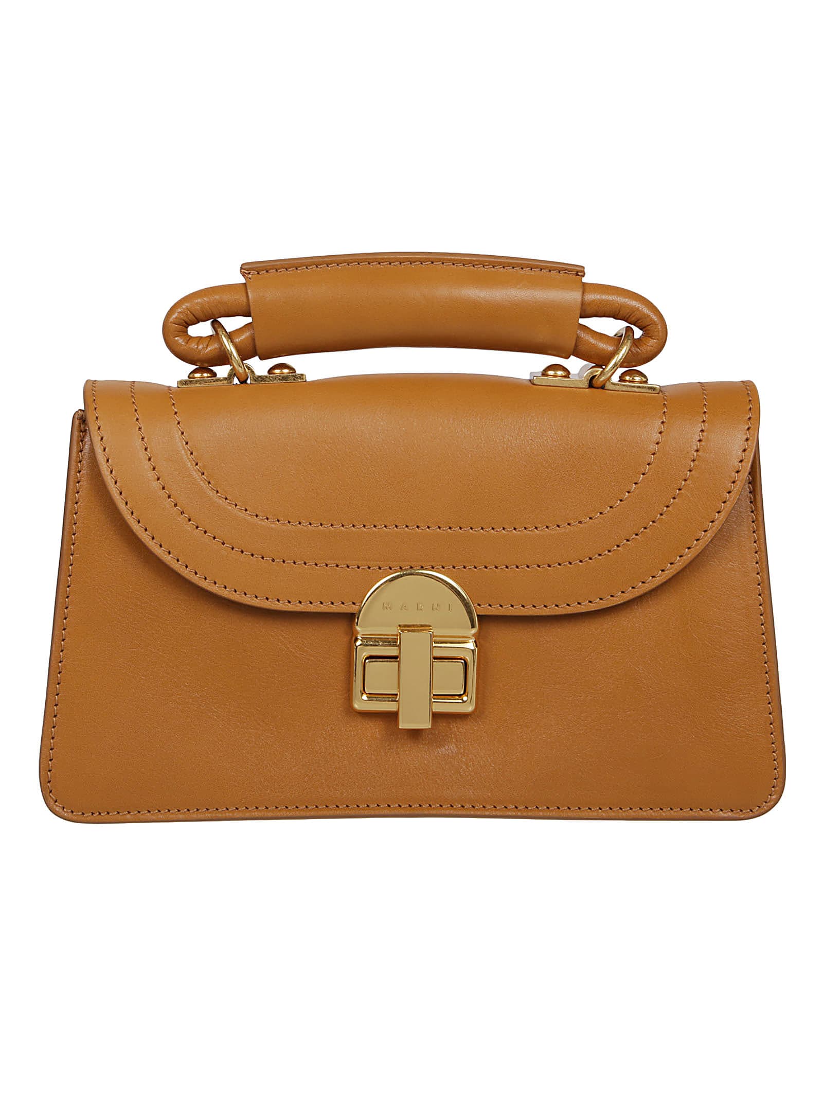 Click to view more detailed imagery on our partner's website Marni Juliette Bag In Camel Color In Winter Wheat