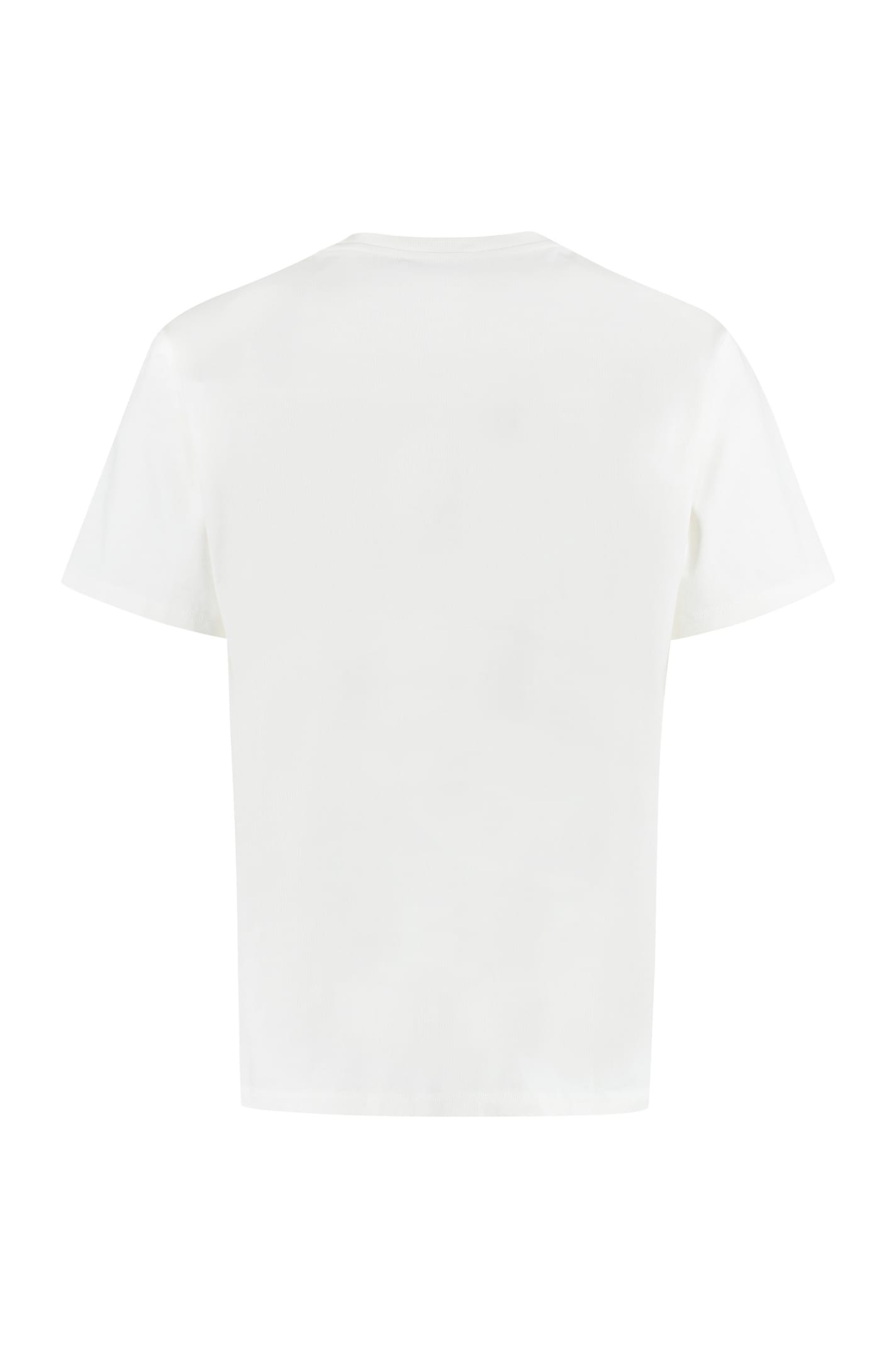 Shop Maison Kitsuné Patch Detail Cotton T-shirt In White