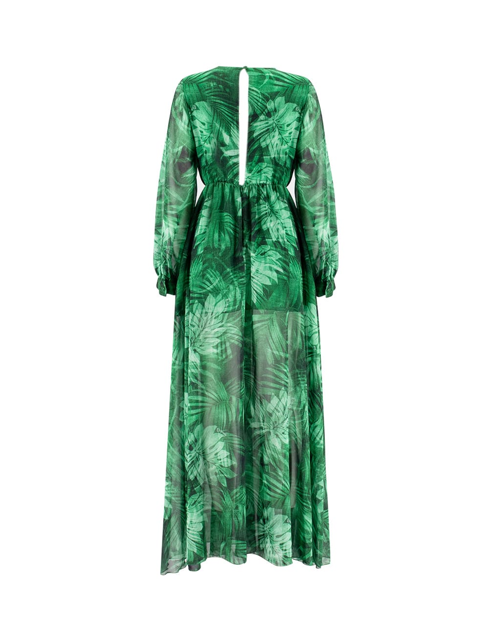 Shop Ermanno Firenze Dress In Green/black/off Wh