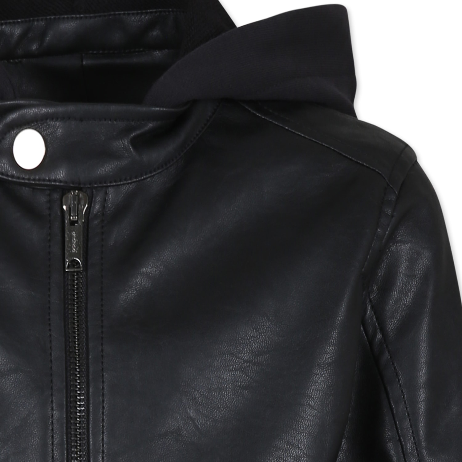 Shop Dondup Black Jacket For Boy With Logo