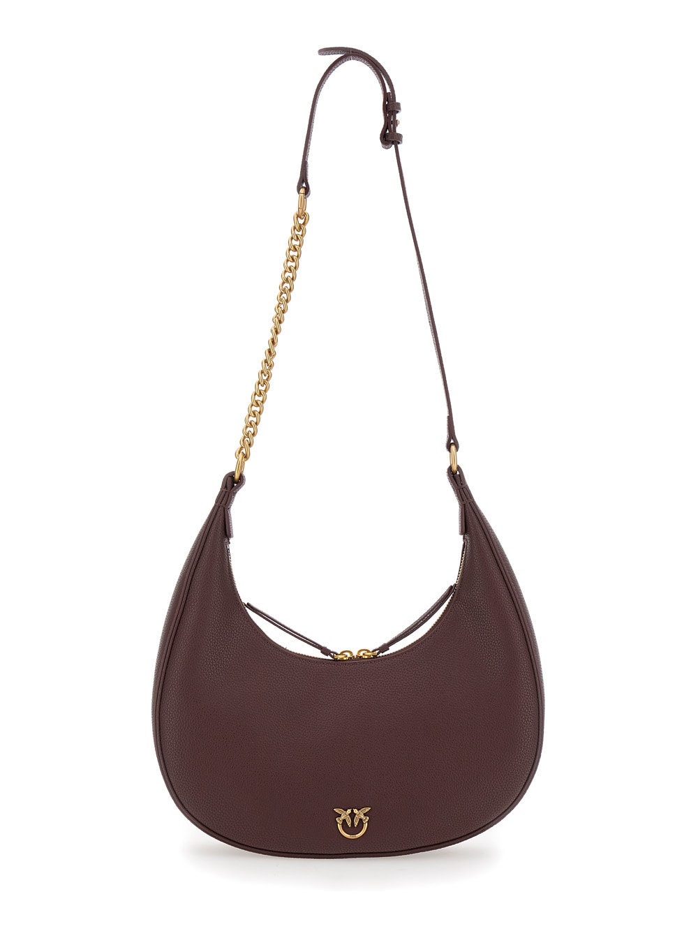 Shop Pinko Brioche Hobo Classic Pelle In Brown