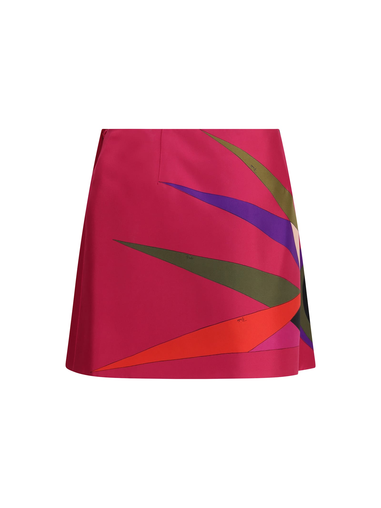 Pucci High Waist Mini Skirt With Graphic Print In Pink