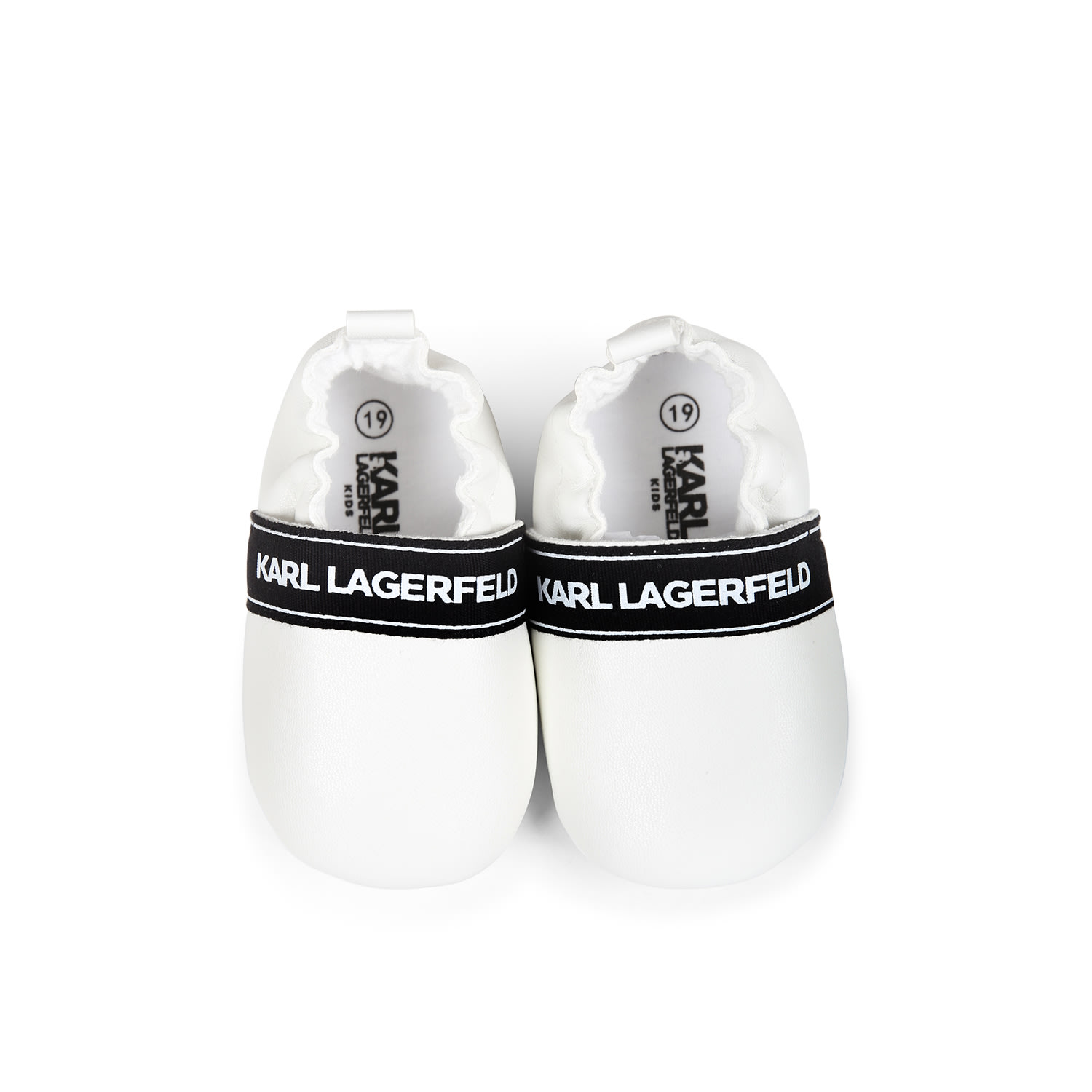 Karl Lagerfeld White Slip On For Babykids With Logo
