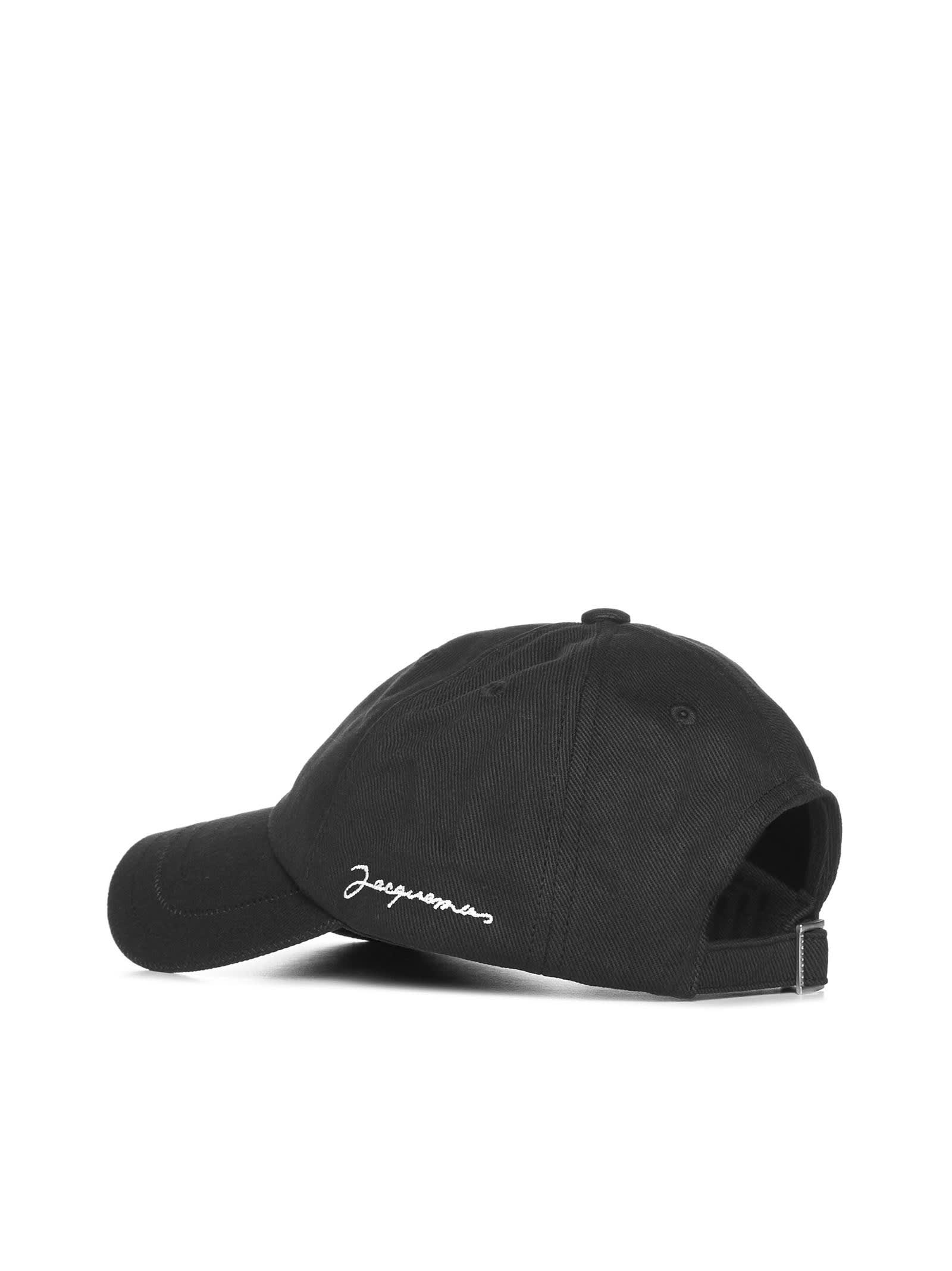 Jacquemus Signature Baseball Cap In Black