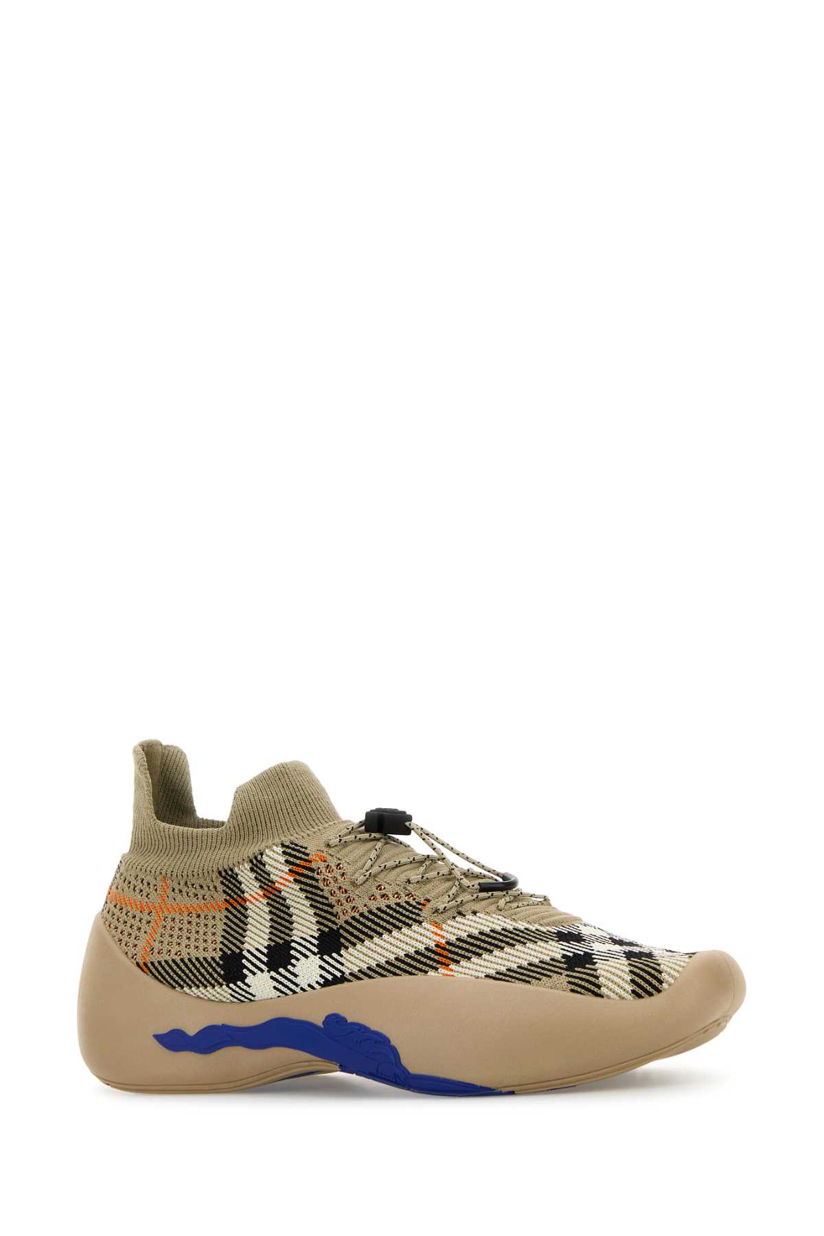 Burberry Check Knit Neptune Sneakers In Sandipcheck