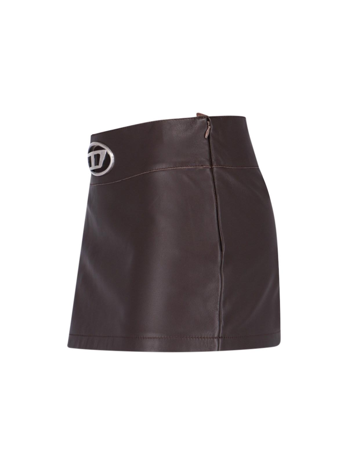 Shop Diesel L-dixy Logo Mini Skirt