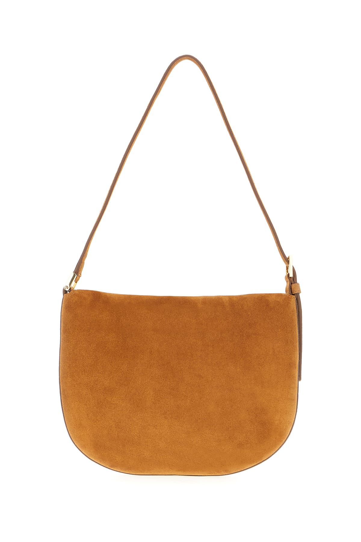 Shop Savette Caramel Suede Brooklyn Shoulder Bag In Saddle