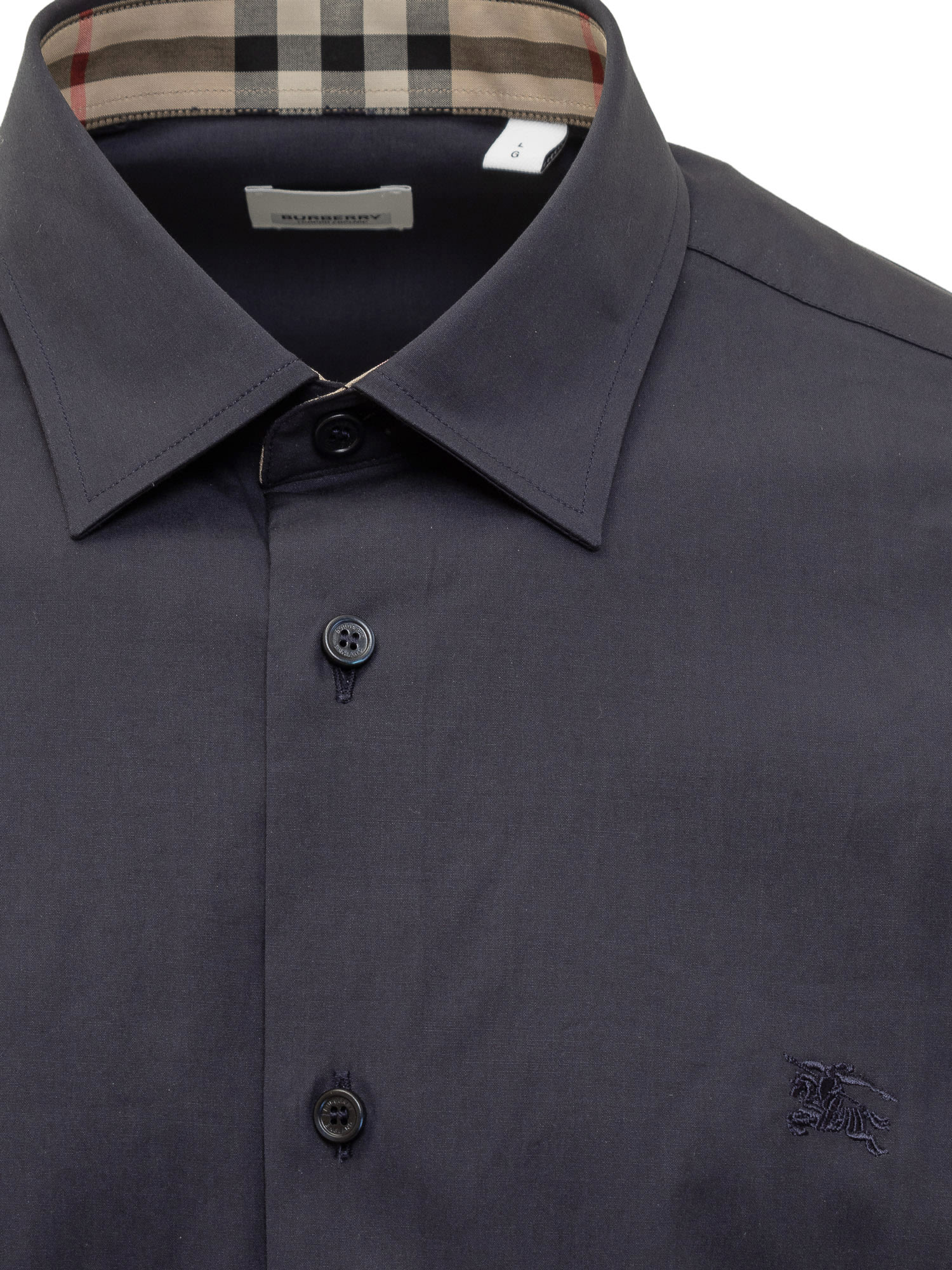 Shop Burberry Shirt In Navy