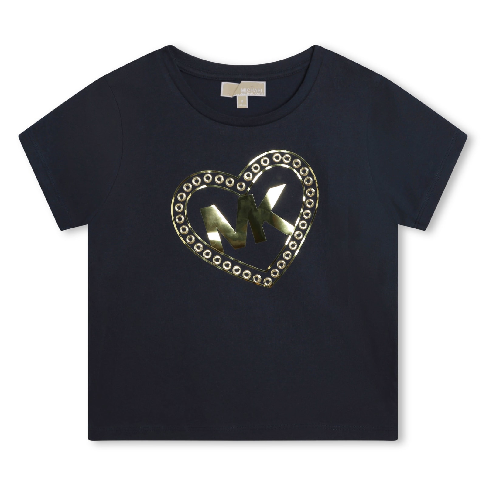 Michael Kors Kids' T-shirt Con Stampa In Marine