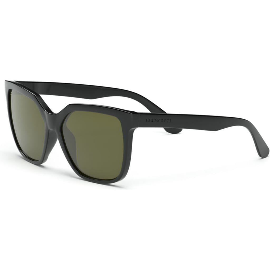 Shop Serengeti Eyewear Wakota Ss536002 Sunglasses In Nero Lente Verde