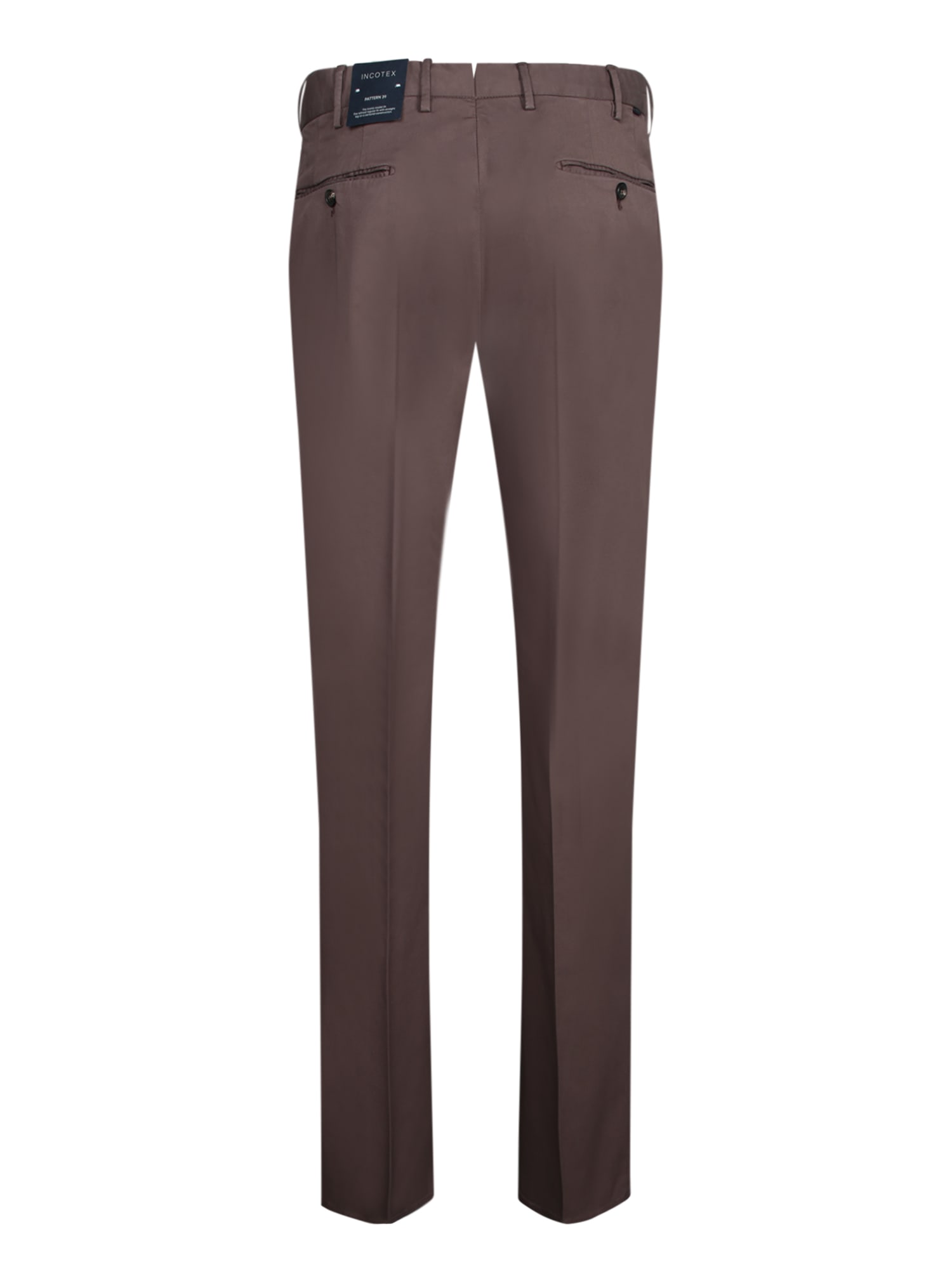 Incotex Tailored Brown Trousers With Comfortable Cotton-elastane Blend In Brown