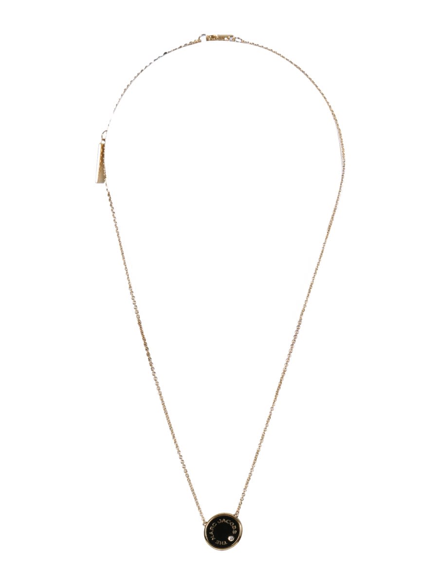 Shop Marc Jacobs The Medallion Pendant Necklace In Ivory