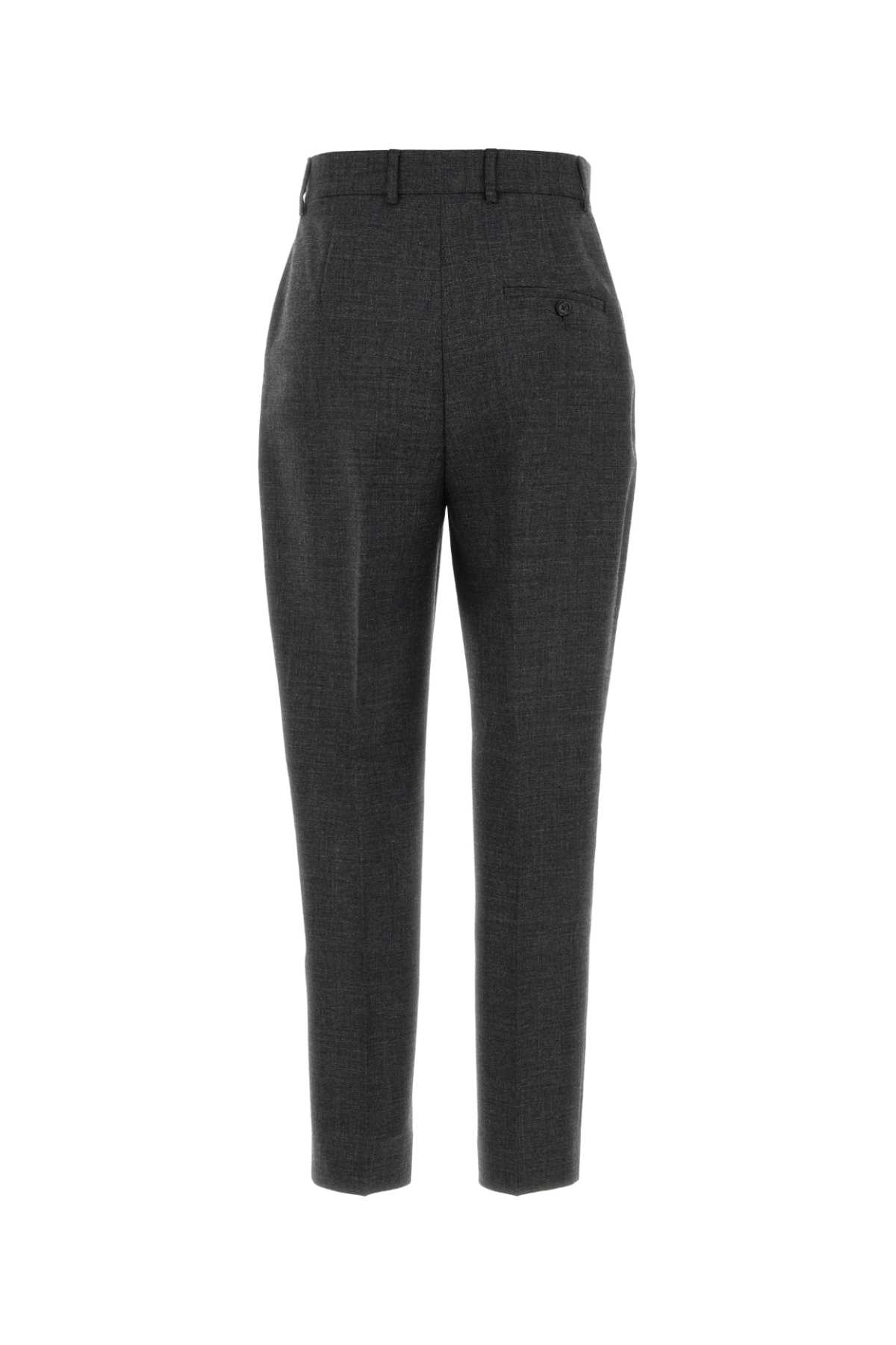 Moschino Tailored Wool Trousers Featuring Pockets In Gray