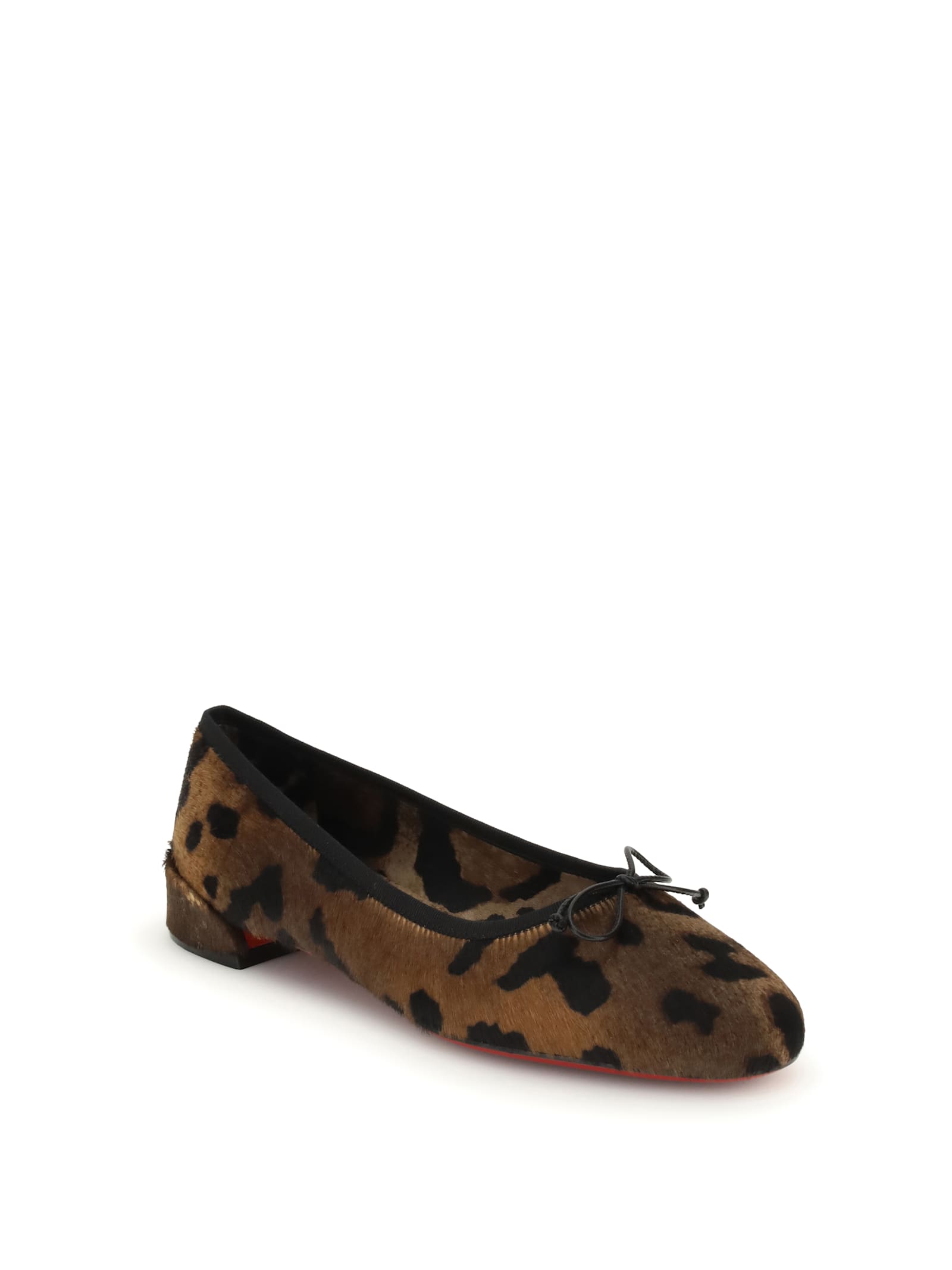 Christian Louboutin Sweetie Jane Leopard-print Calf Hair Ballet Flats In Animal Print