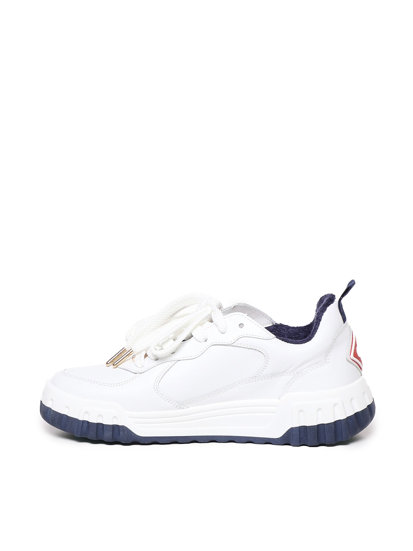 Shop Casablanca Sneakers Logo Retrò Style In Navy / White