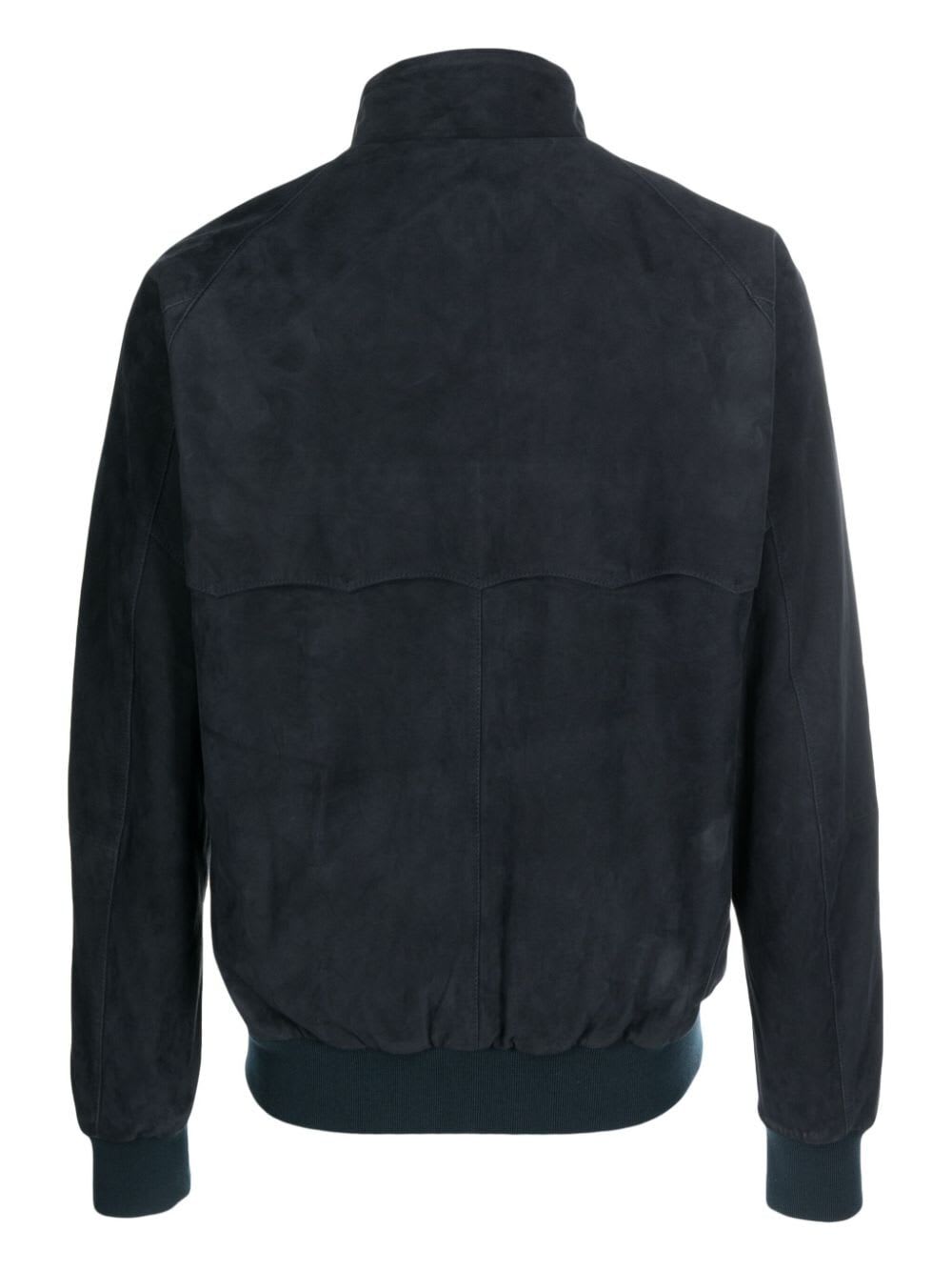 Shop Baracuta G9 Suede Jacket In Navy