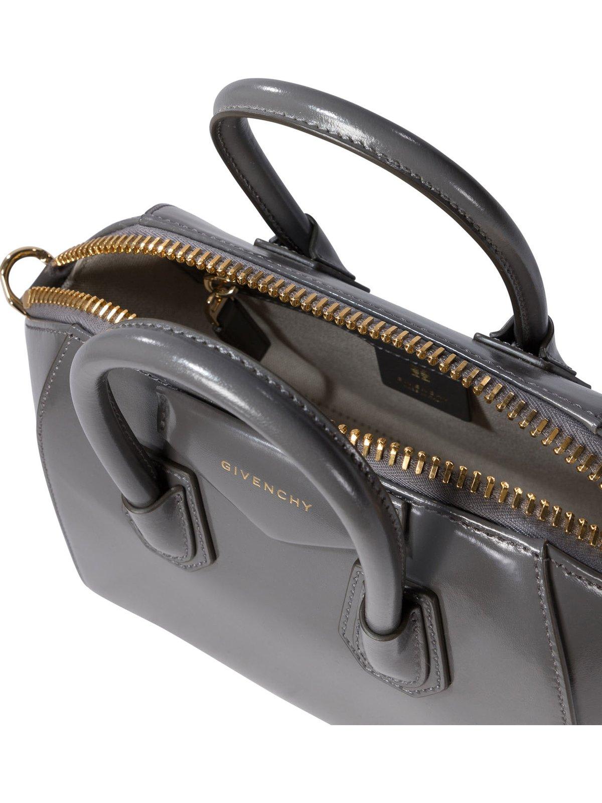 Givenchy Antigona Mini Top Handle Bag In Grey